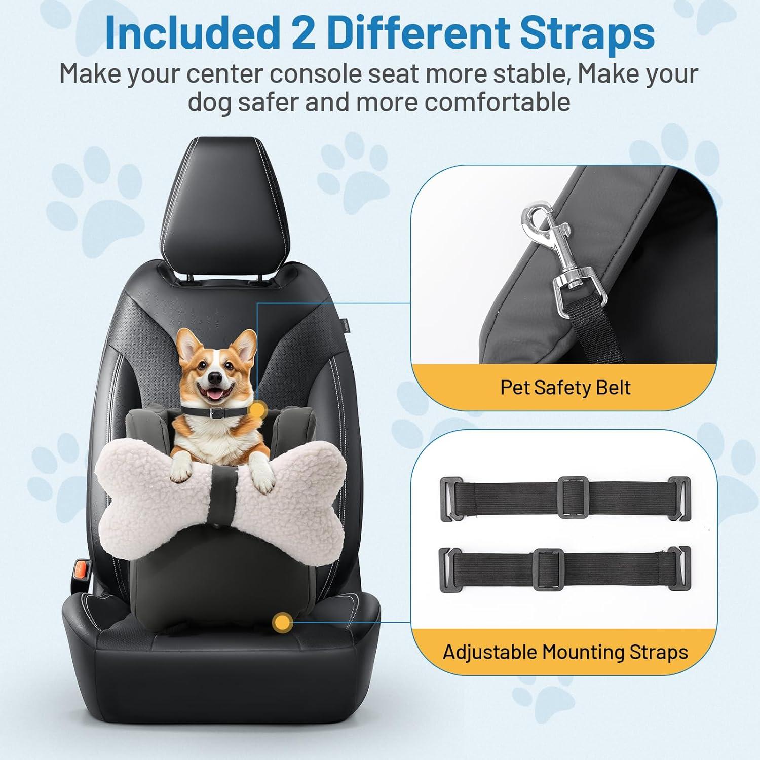 Asiento Elevador para Perros BUMUBI Gris 4.9kg Consola Central