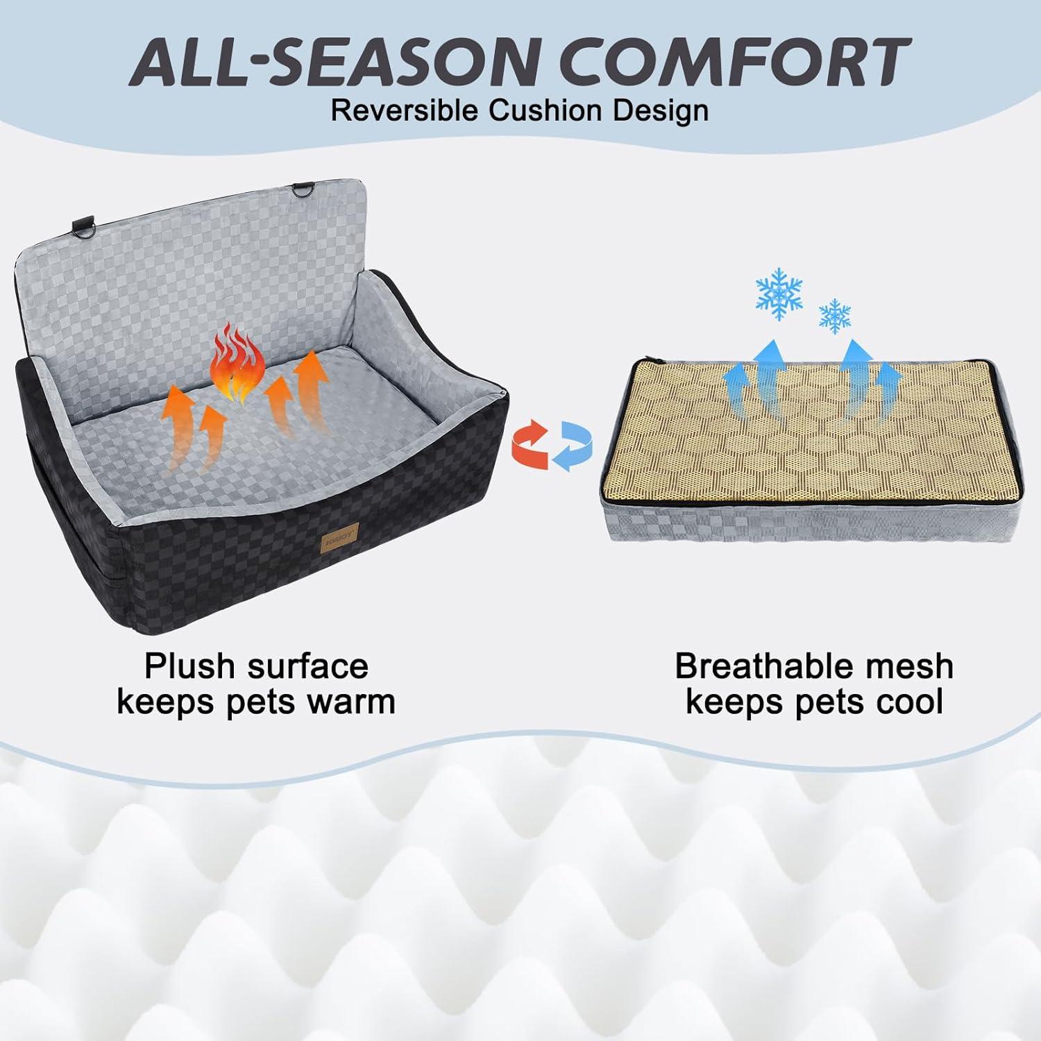 Silla de Coche para Perros JOEJOY - Elevador Lavable 76x48cm