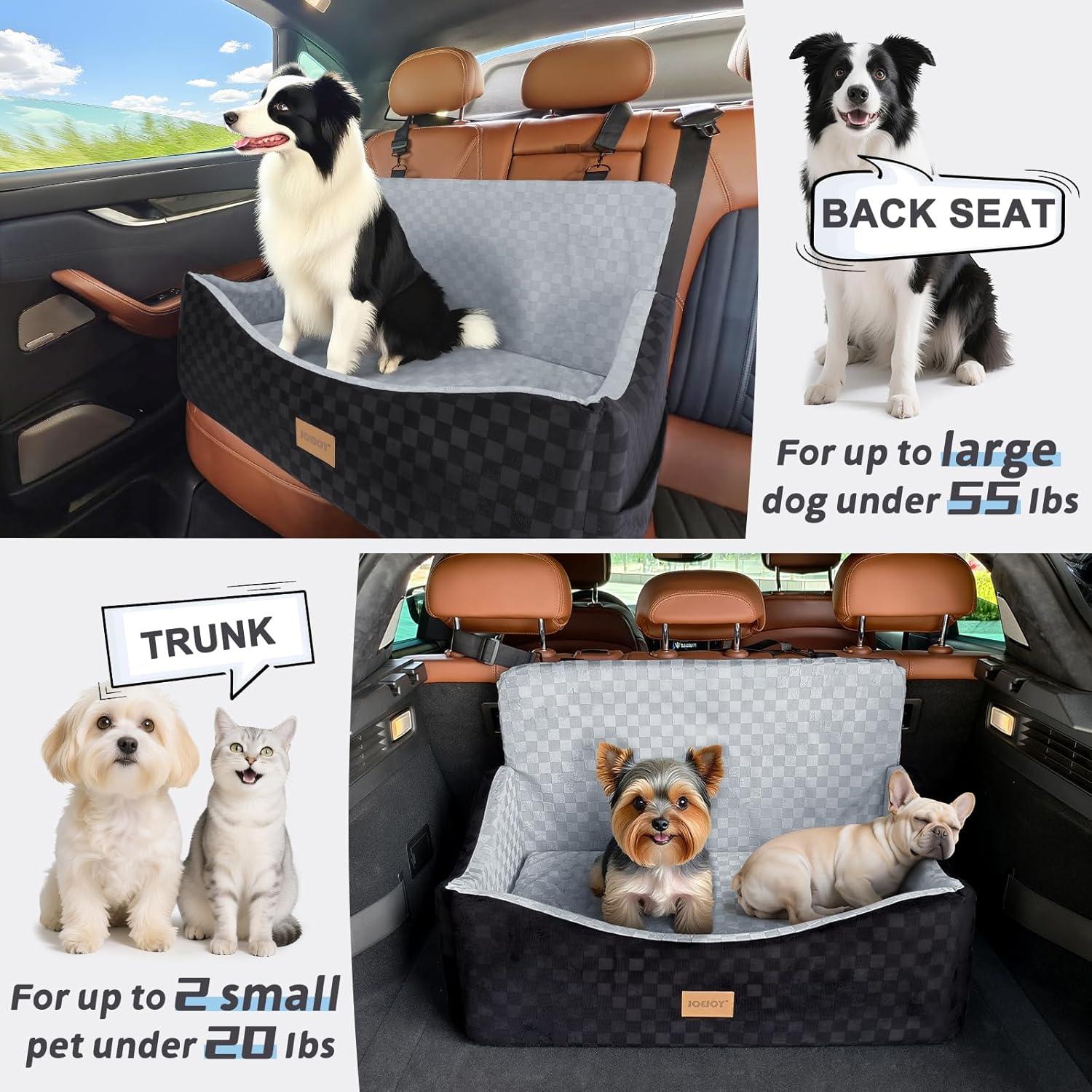 Silla de Coche para Perros JOEJOY - Elevador Lavable 76x48cm