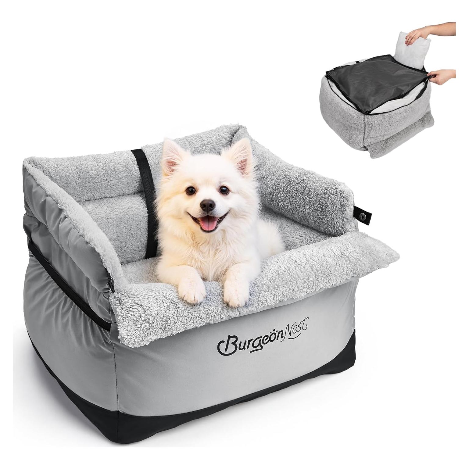 Asiento de Coche para Perros BurgeonNest Gris 47x43x35cm