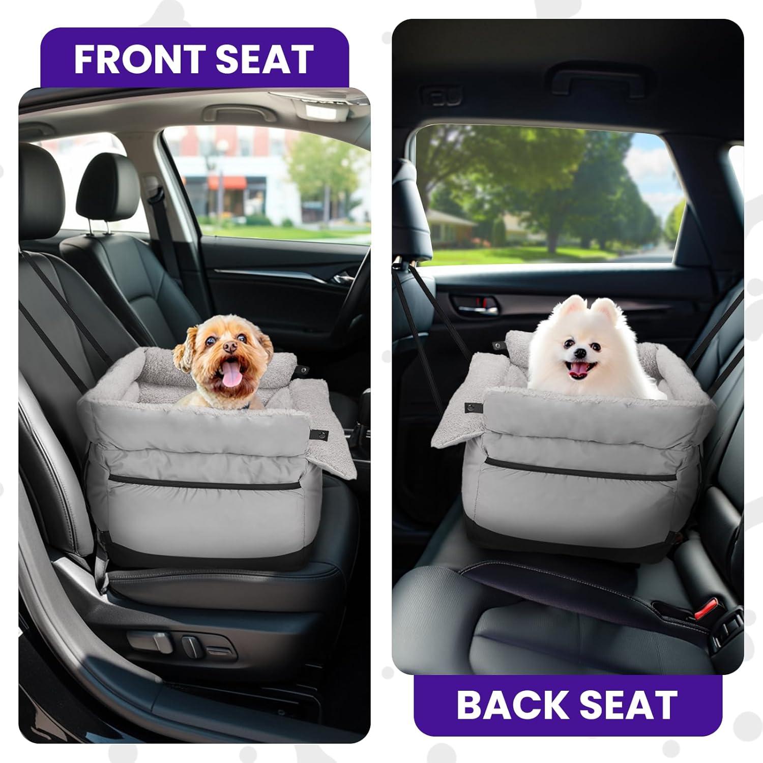Asiento de Coche para Perros BurgeonNest Gris 47x43x35cm