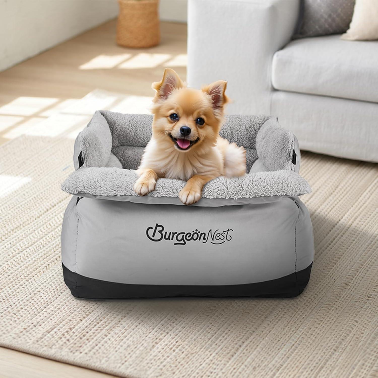 Asiento de Coche para Perros BurgeonNest Gris 47x43x35cm