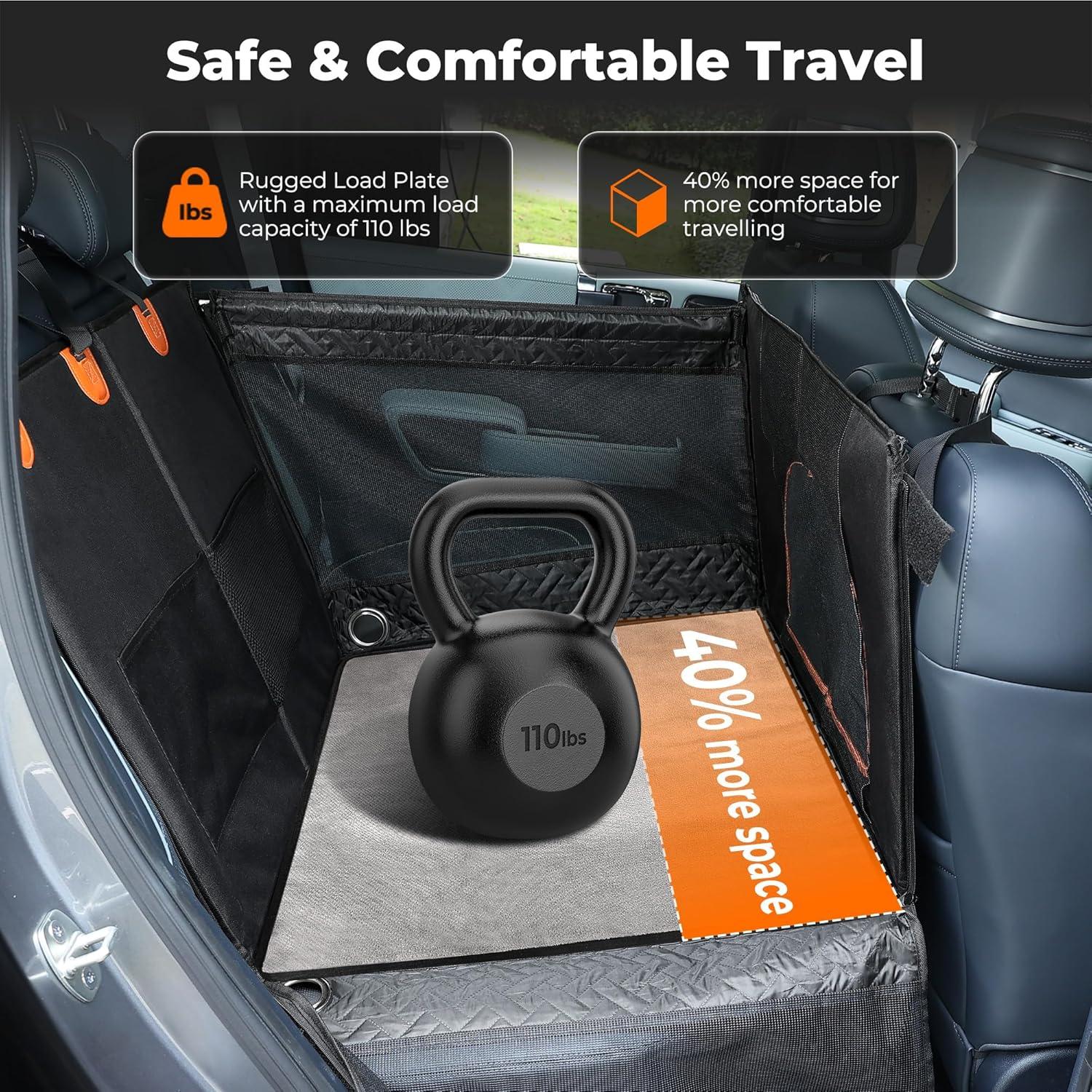 Asiento de Coche Grande para Perros KYG Impermeable 72x62cm