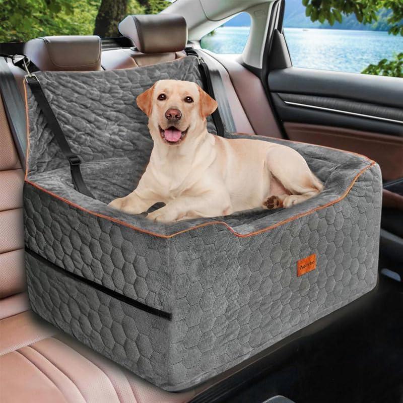 Asiento de Coche Elevador para Perros Pozmrtsr Grande Gris