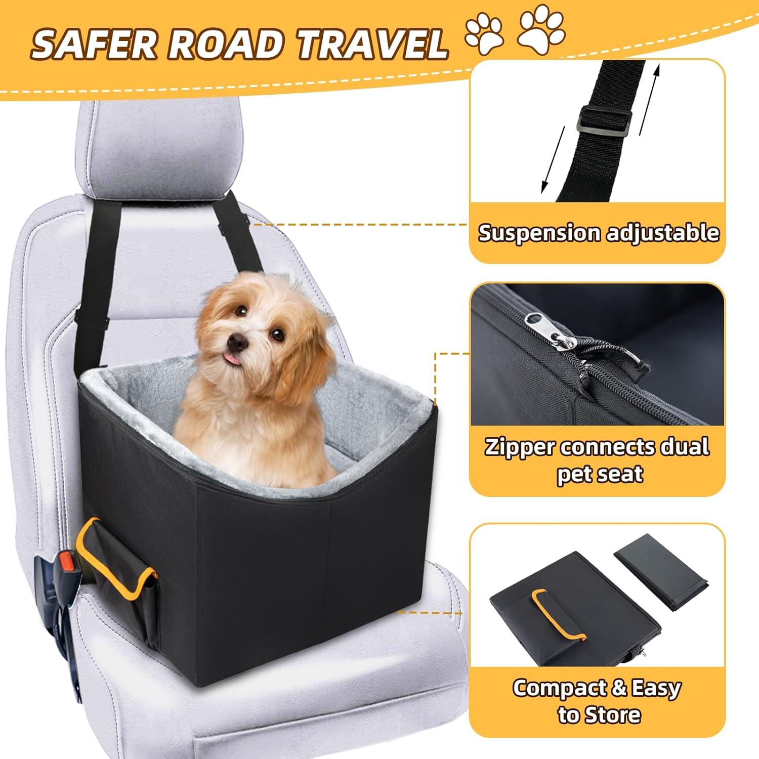 Asiento Elevado para Perros JJRING 40.6x38.1x33cm Negro