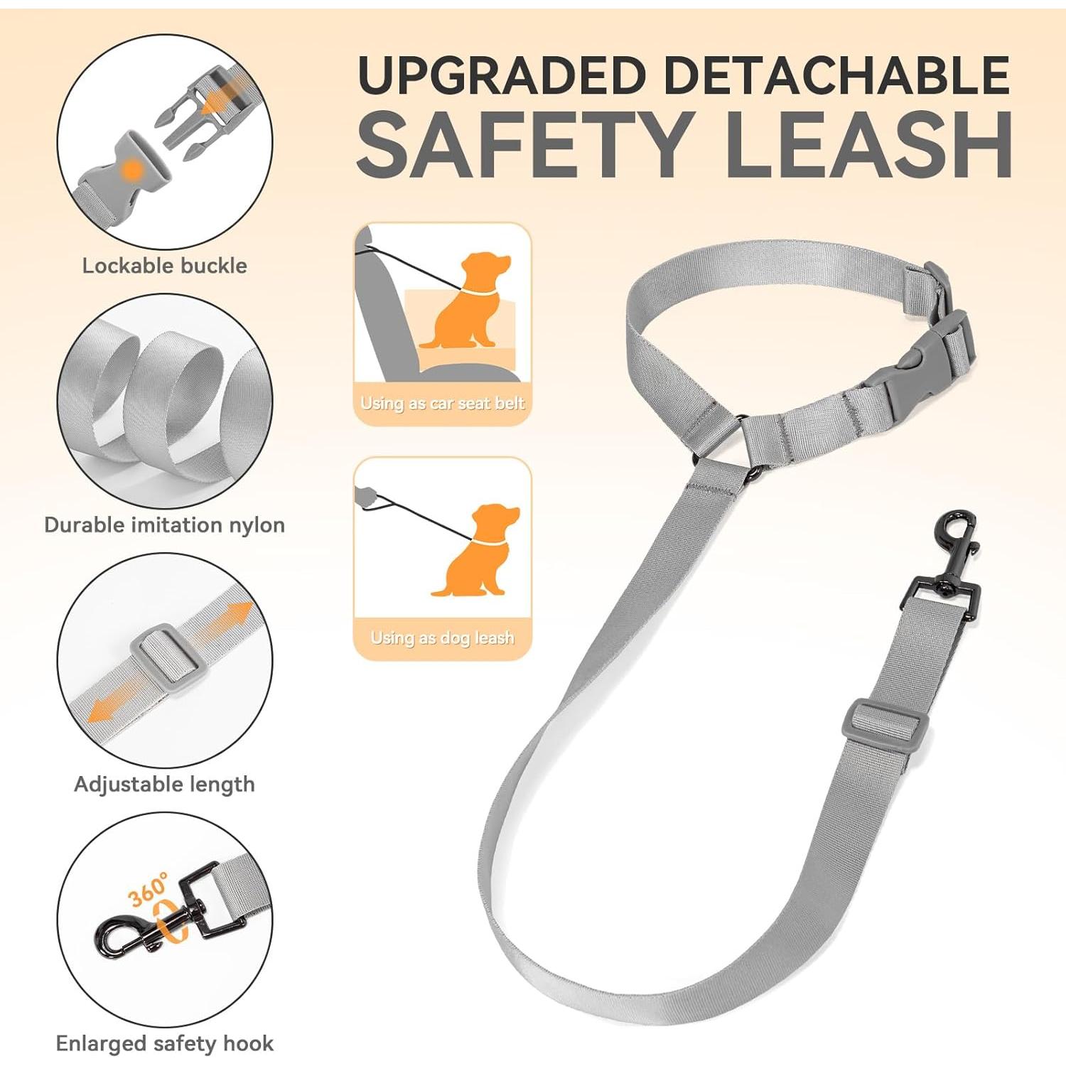 Asiento de Coche Elevador para Perros PETSFIT 49x40x34cm Gris