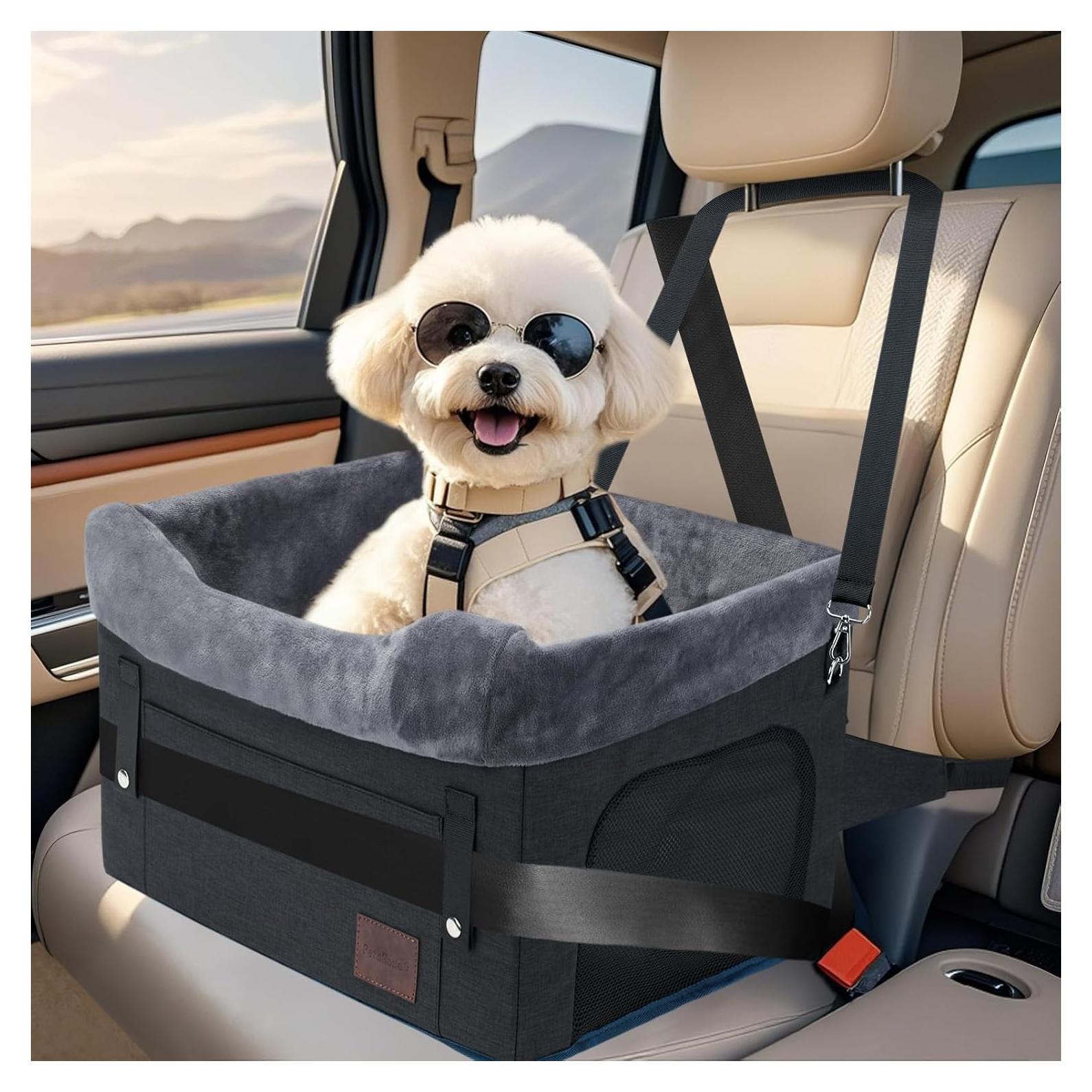 Asiento de Coche para Perros PetsHome Negro 42.5x32.5cm hasta 11kg