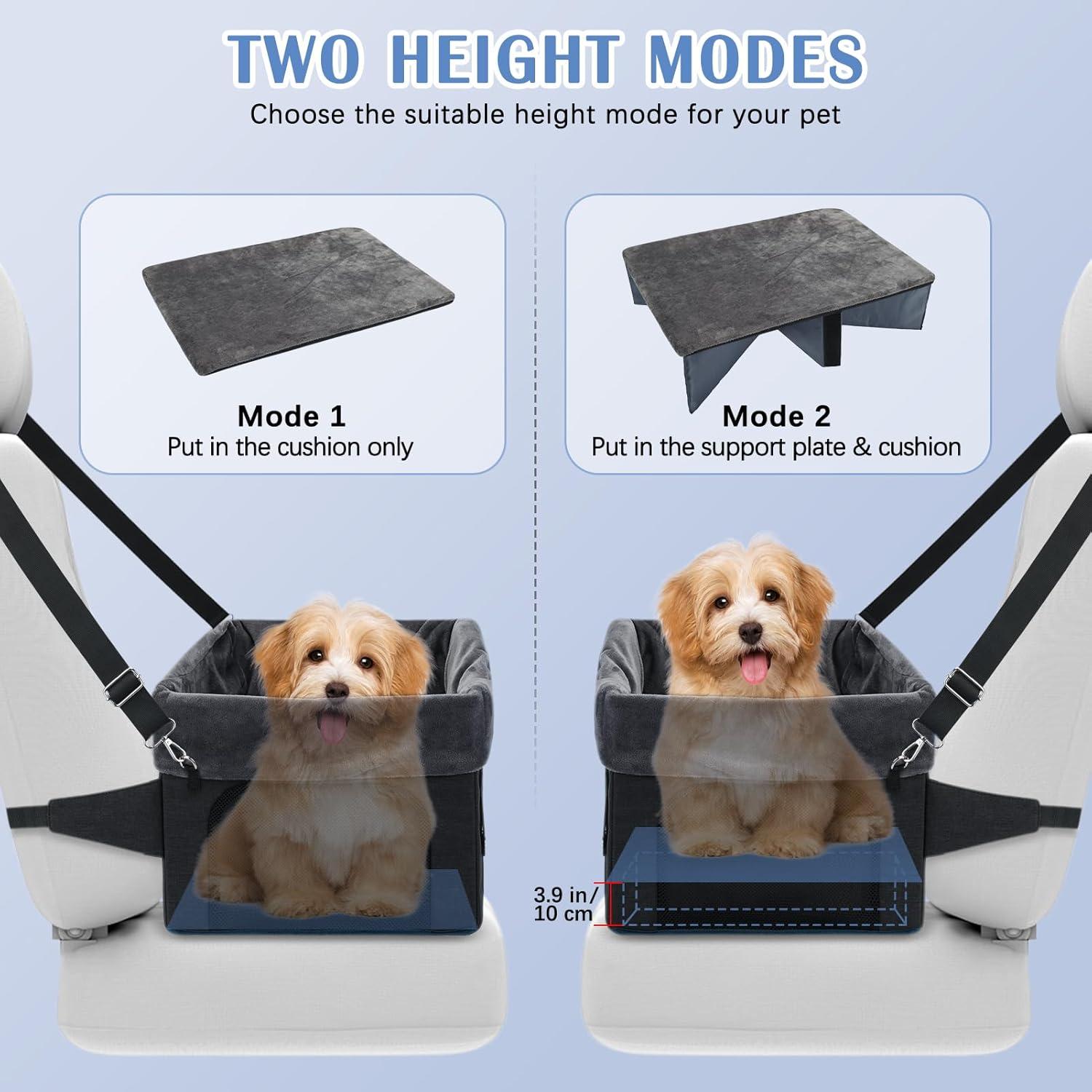 Asiento de Coche para Perros PetsHome Negro 42.5x32.5cm hasta 11kg