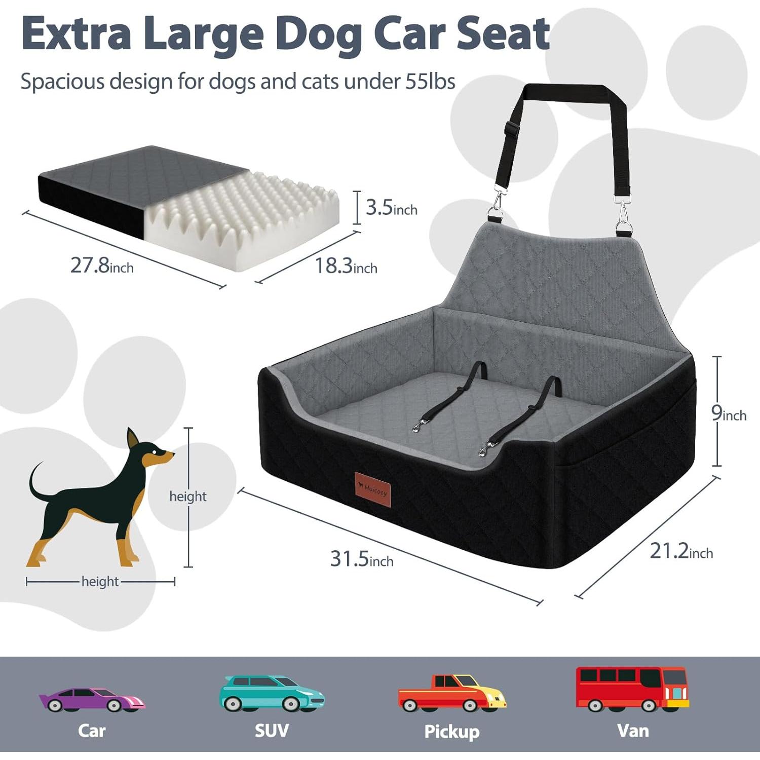 Asiento Elevador para Perros Huicocy 79x53cm hasta 25kg