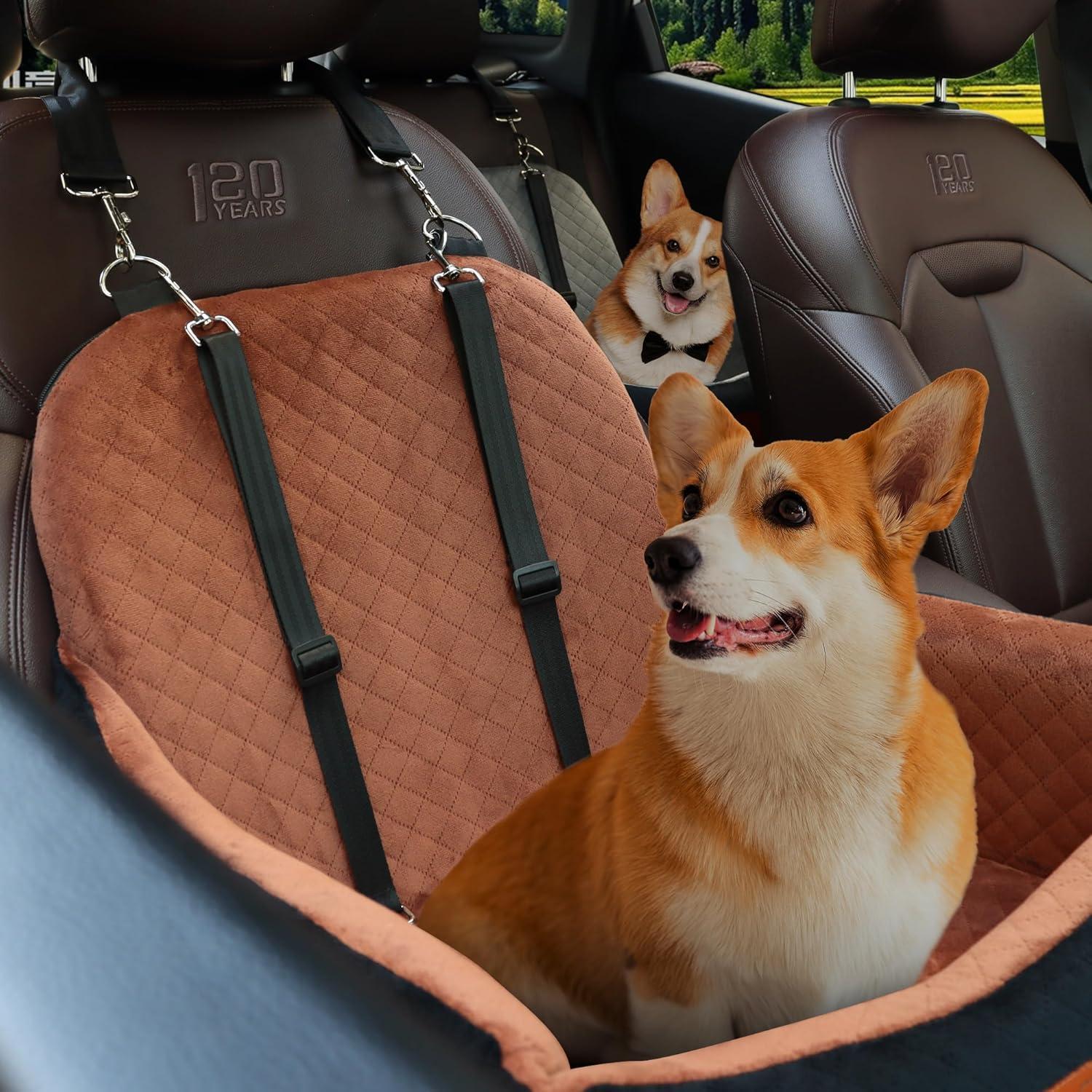 Asiento de perro para coche VERGODPRO 48cm, seguro y cómodo