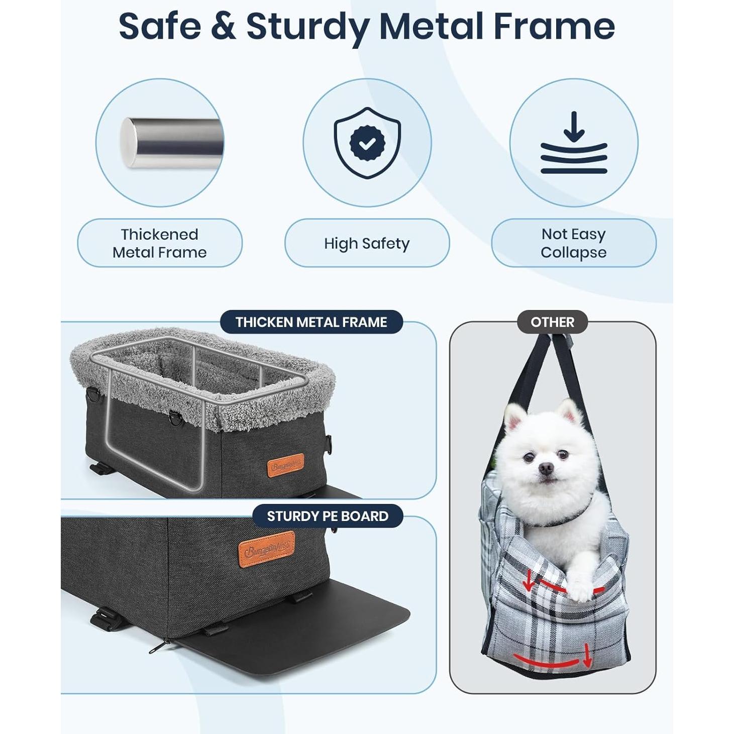 Asiento de Coche para Perros BurgeonNest - Elevador 5kg