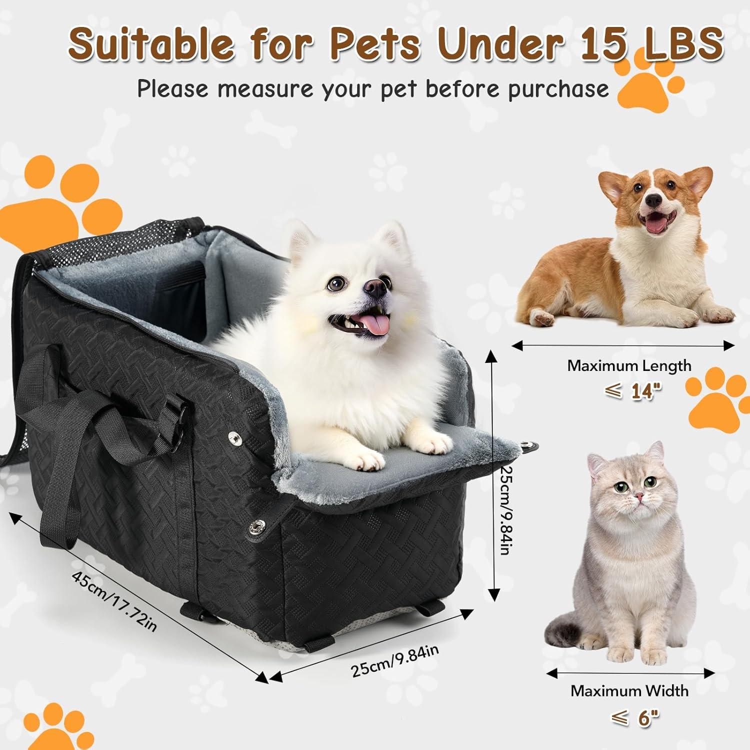 Asiento de Coche para Perros y Gatos Ambelny HL-001 hasta 6.8 kg