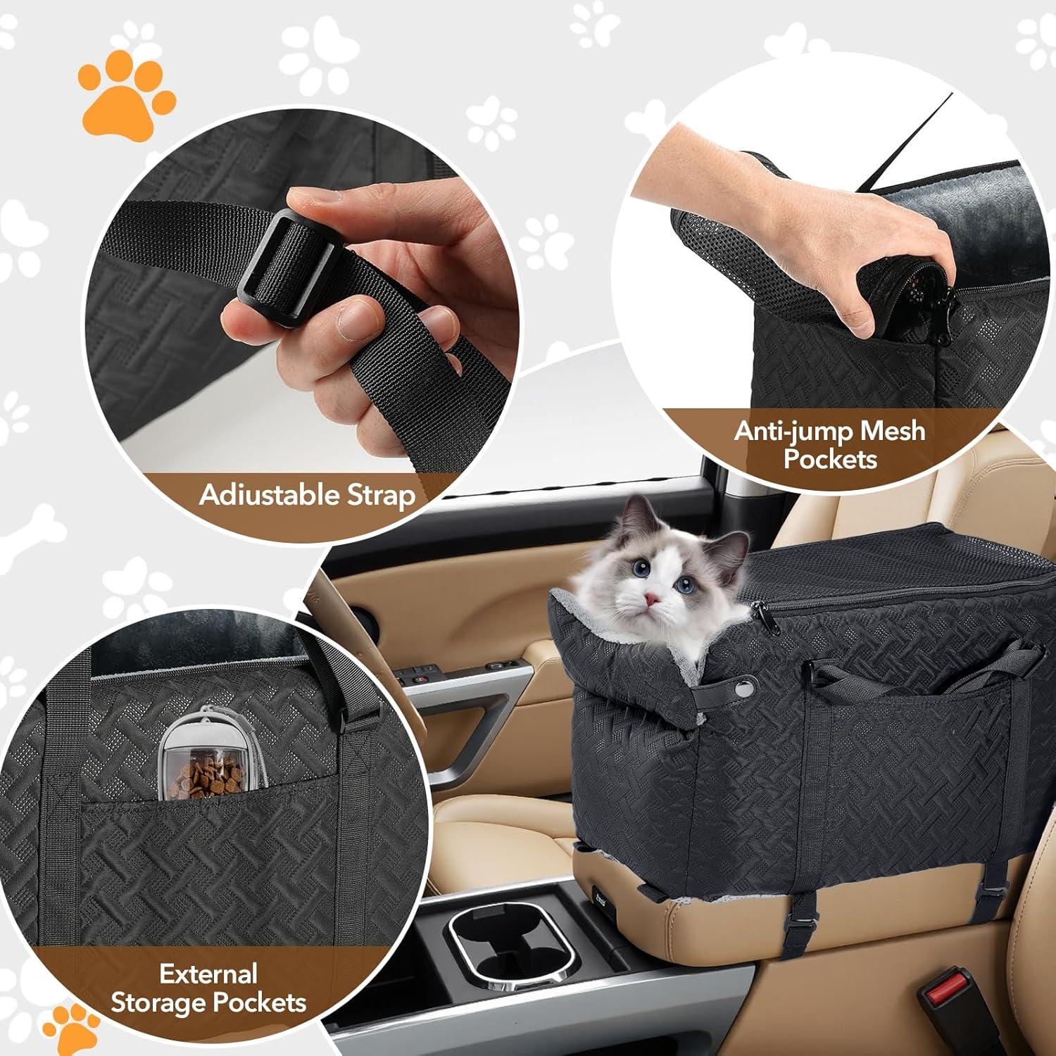 Asiento de Coche para Perros y Gatos Ambelny HL-001 hasta 6.8 kg