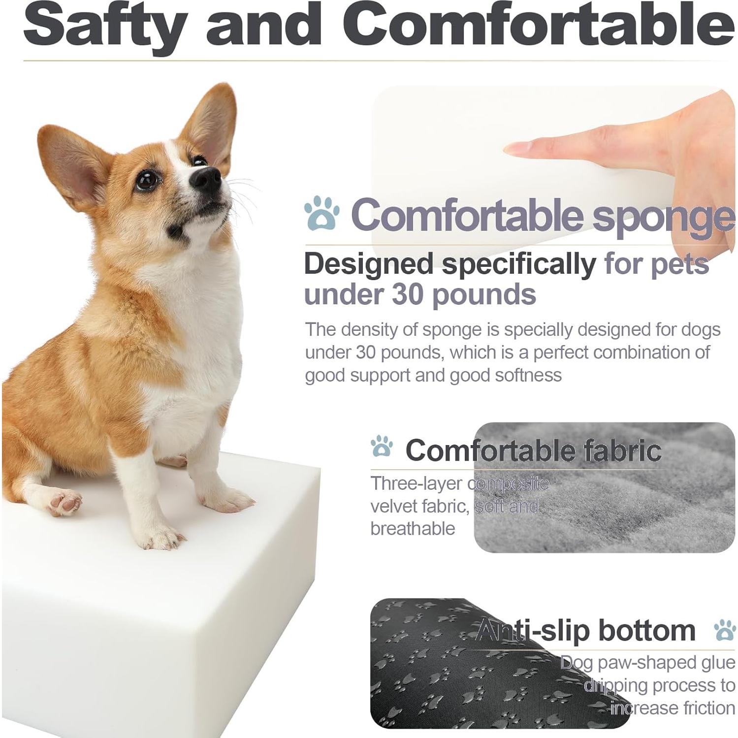 Asiento Elevado para Perros Youvee - Coche Mascotas 15 cm hasta 13.6 kg