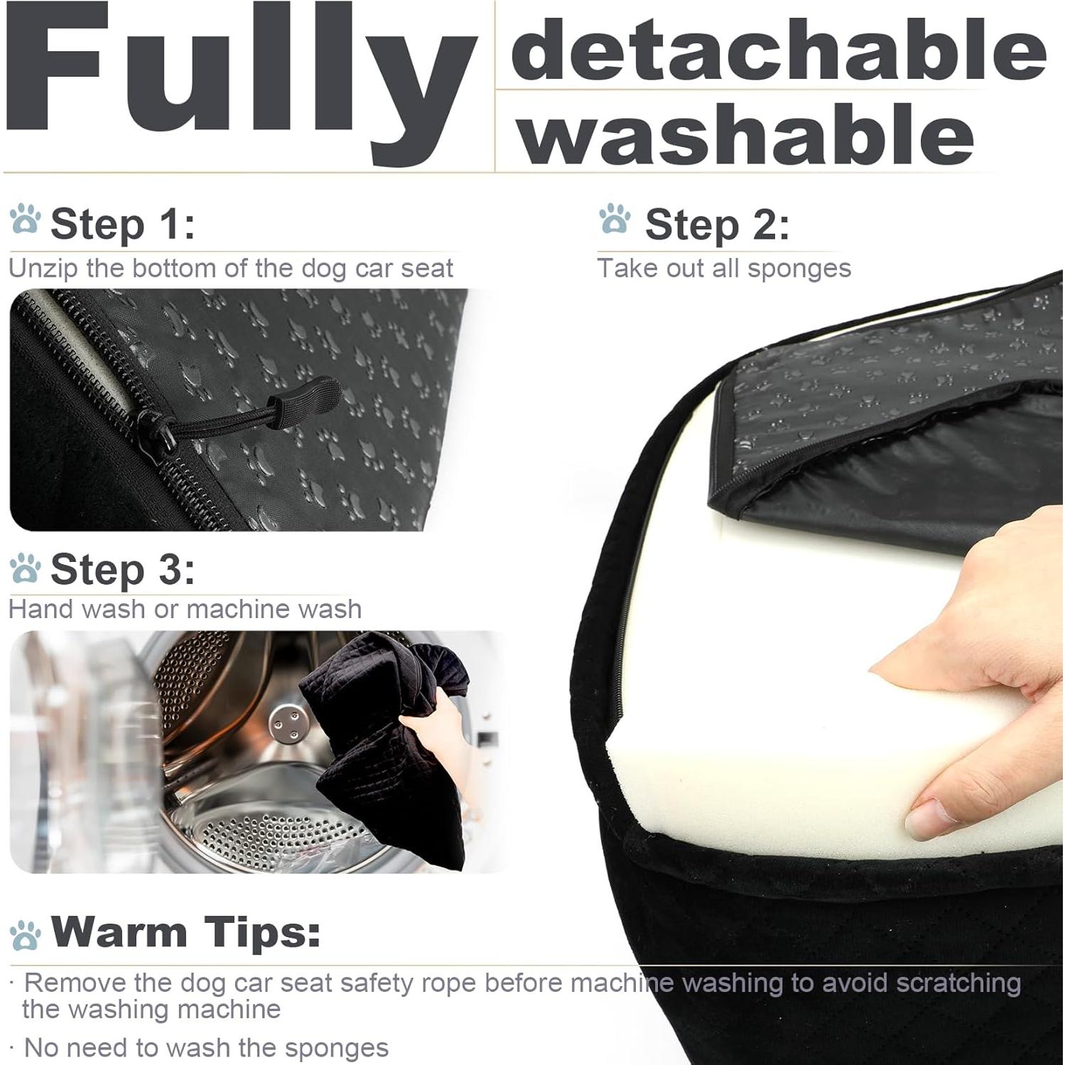 Asiento Elevado para Perros Youvee - Coche Mascotas 15 cm hasta 13.6 kg