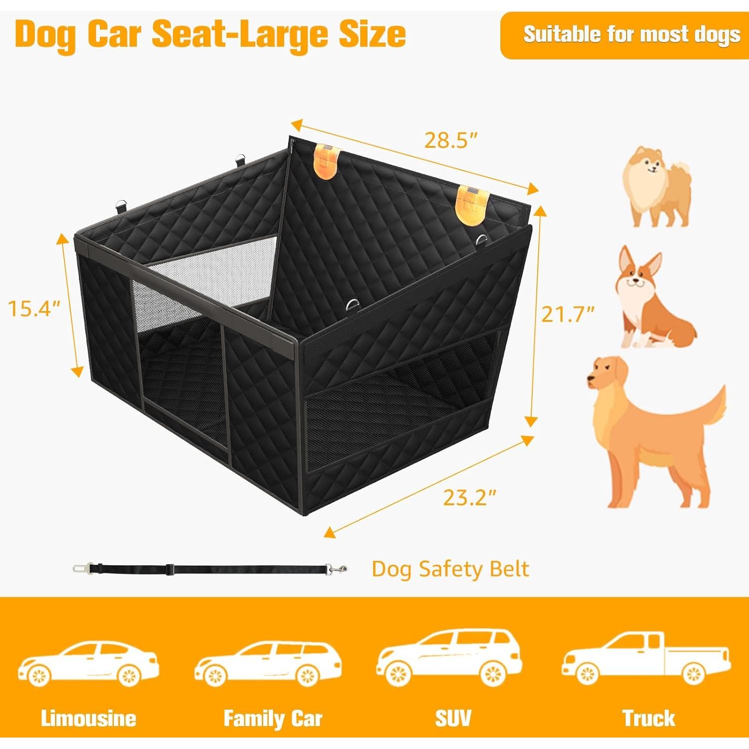 Asiento de Coche para Perros Grande PETICON PT4011 Impermeable