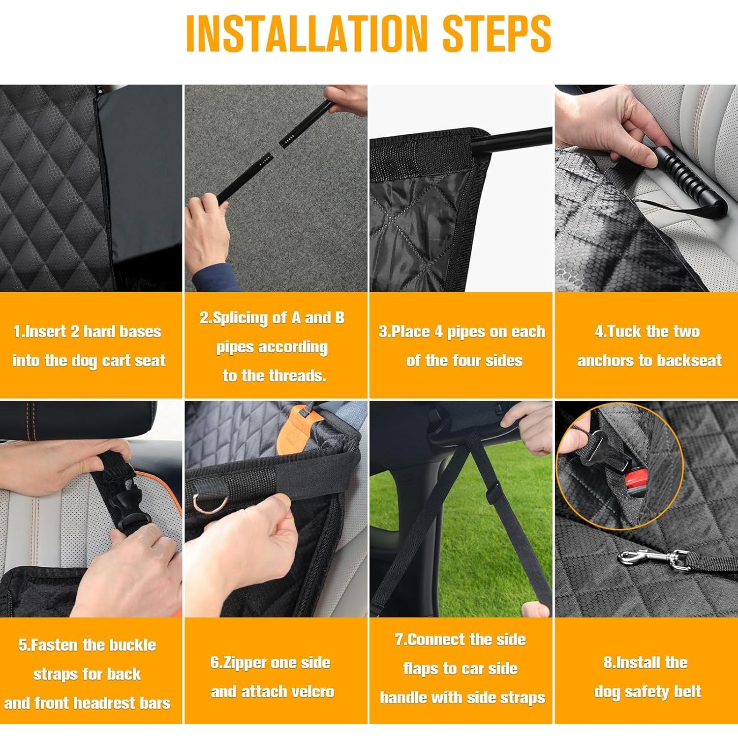 Asiento de Coche para Perros Grande PETICON PT4011 Impermeable