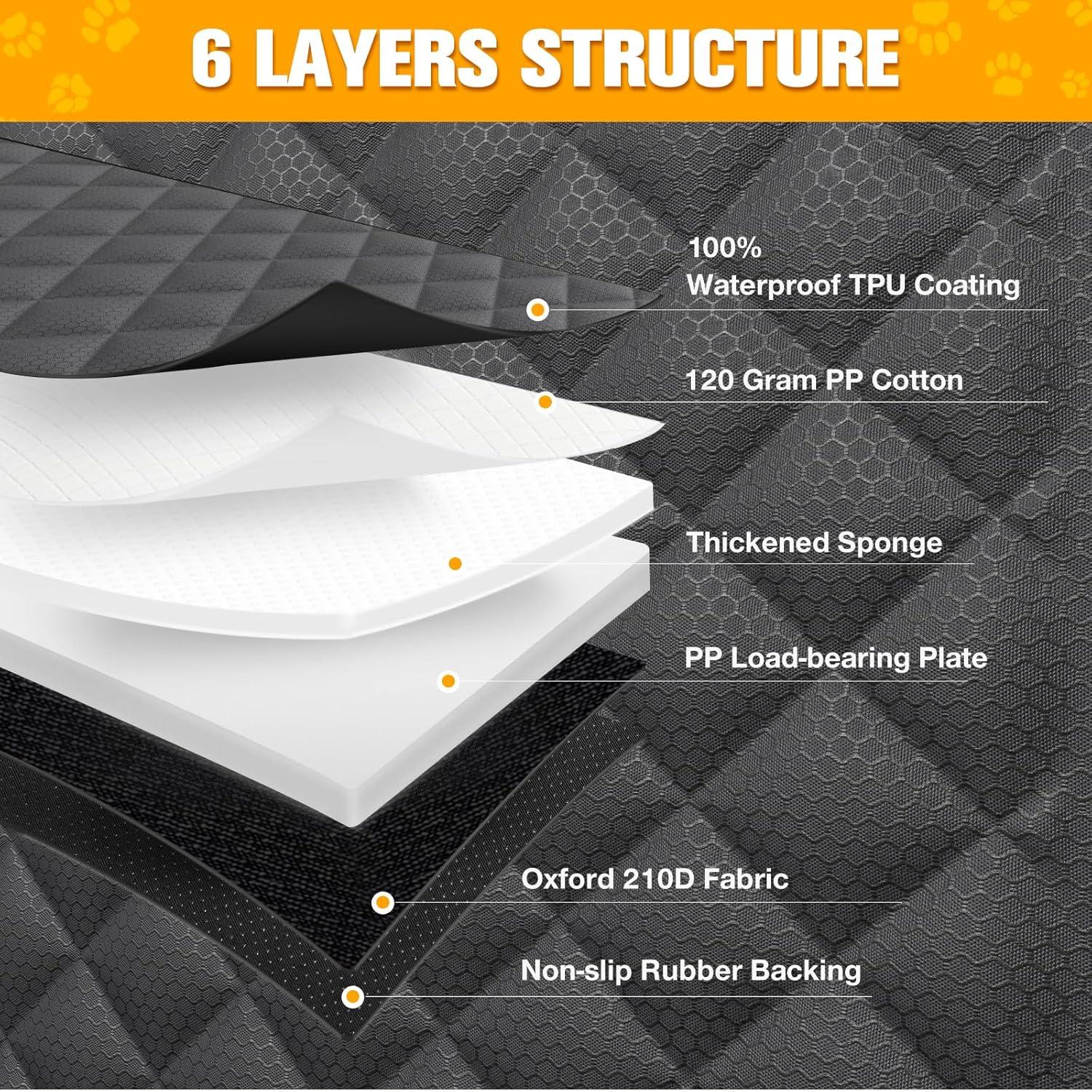 Asiento de Coche para Perros Grande PETICON PT4011 Impermeable