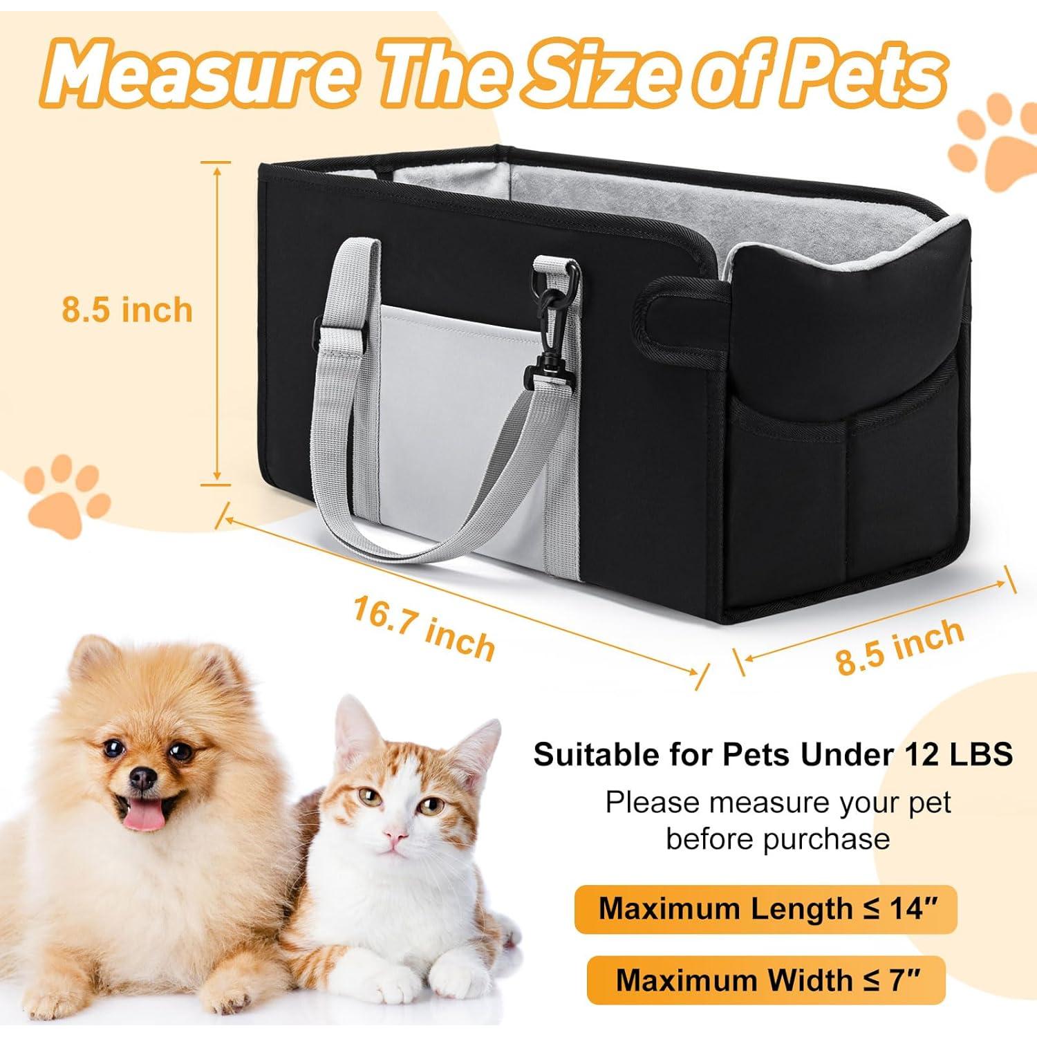 Asiento Elevador para Perros NECKORY - Consola Central Negro