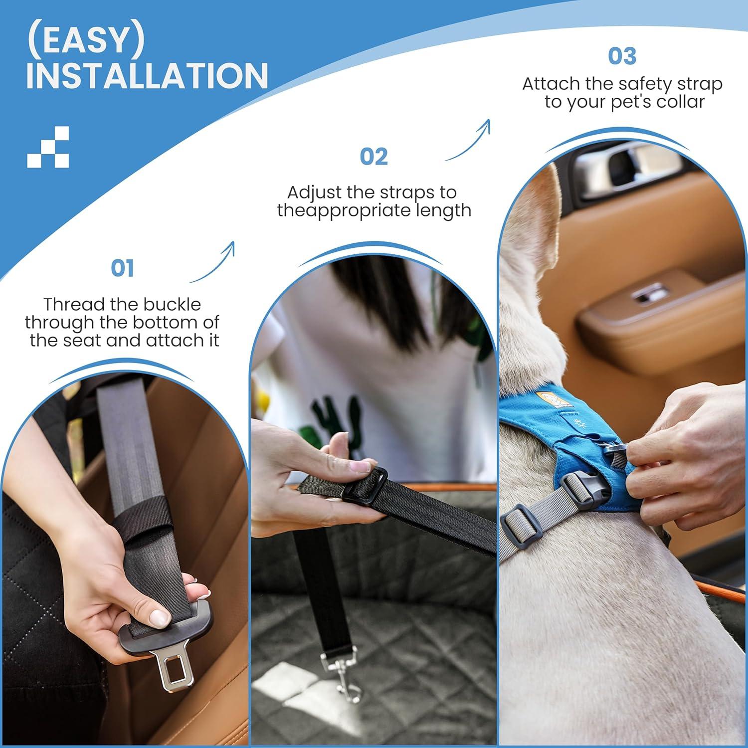 Asiento de Coche para Perros Medianos Sangoodier - Acolchado Impermeable