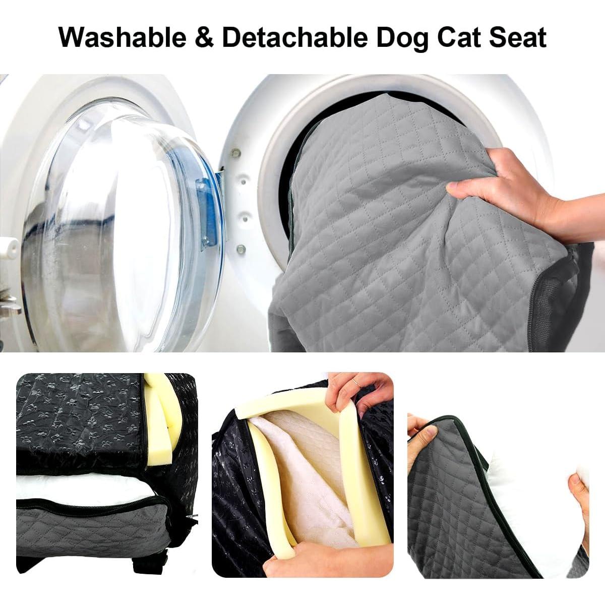 Asiento de Coche para Perros WANZQHONG Gris 55x53cm hasta 18kg