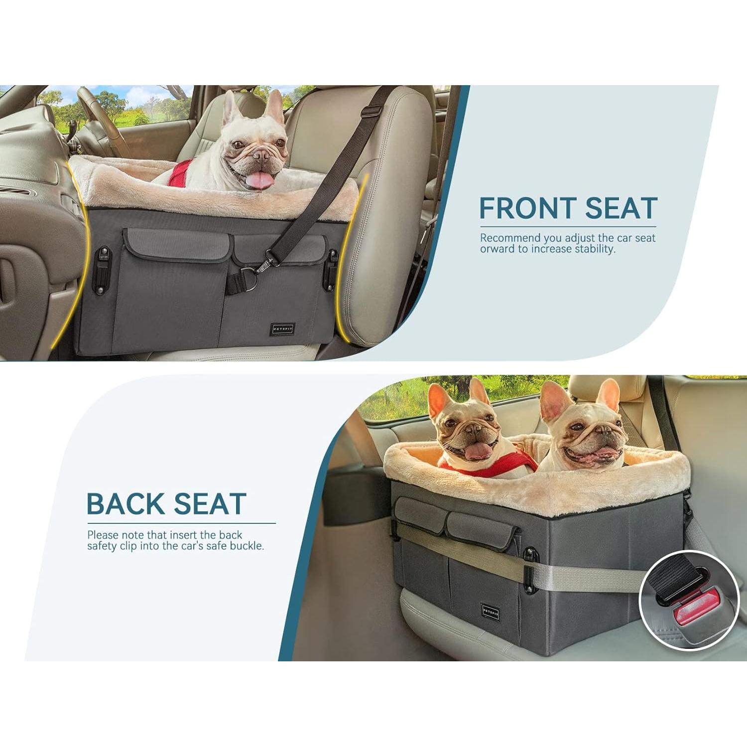 Asiento Elevador para Perros Medianos Petsfit Gris Profundo