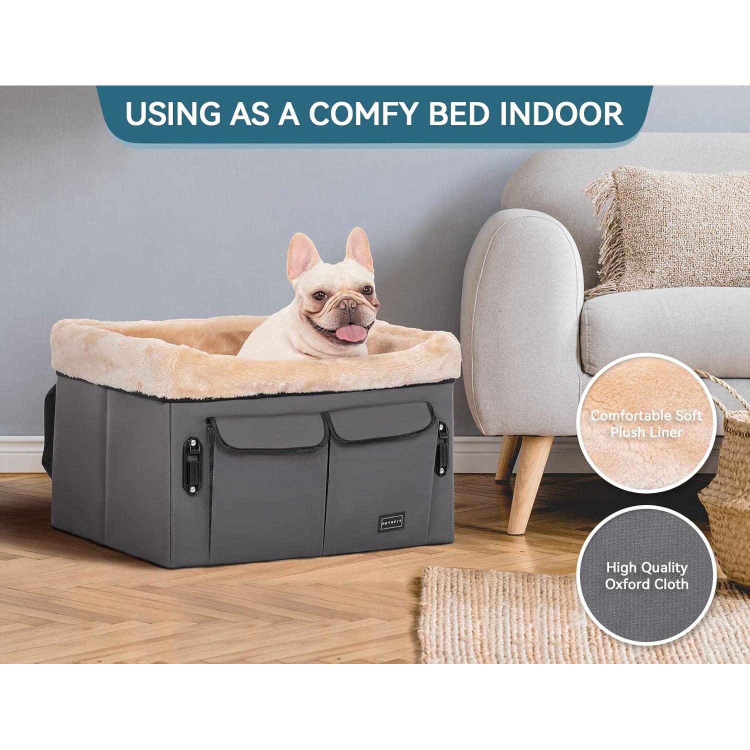 Asiento Elevador para Perros Medianos Petsfit Gris Profundo