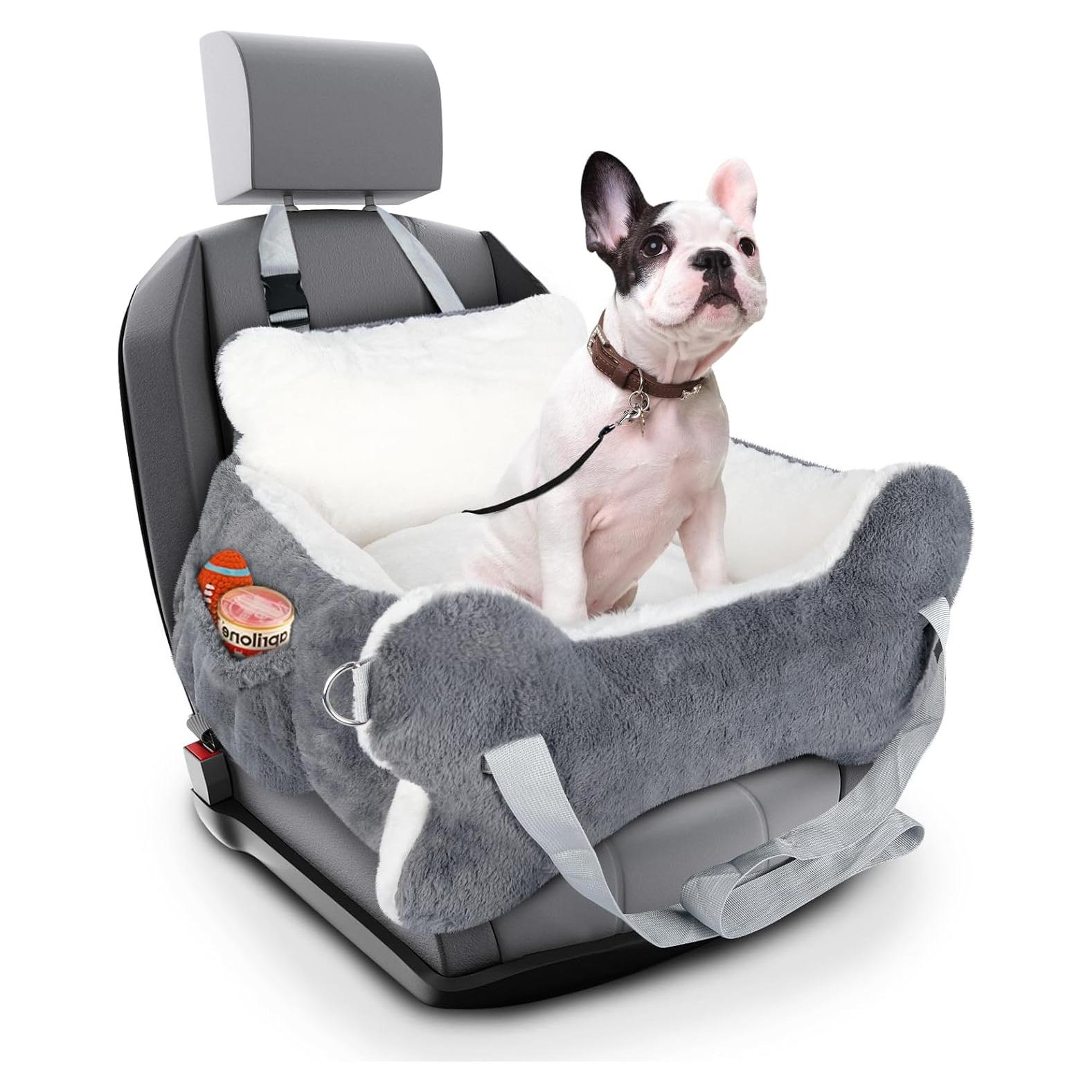 Asiento de Coche para Perros CHENOVE Pequeño 65x62x28cm Gris