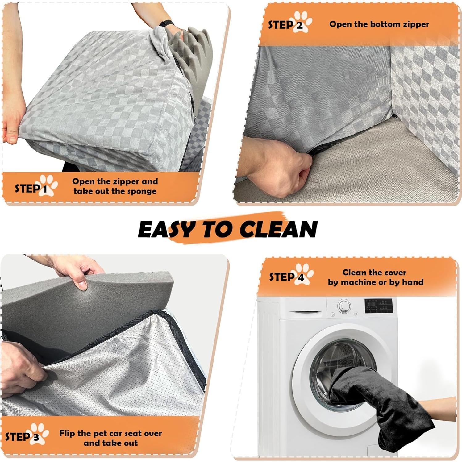 Asiento de Coche Elevador para Perros Zuffeloria Gris hasta 15.88 kg