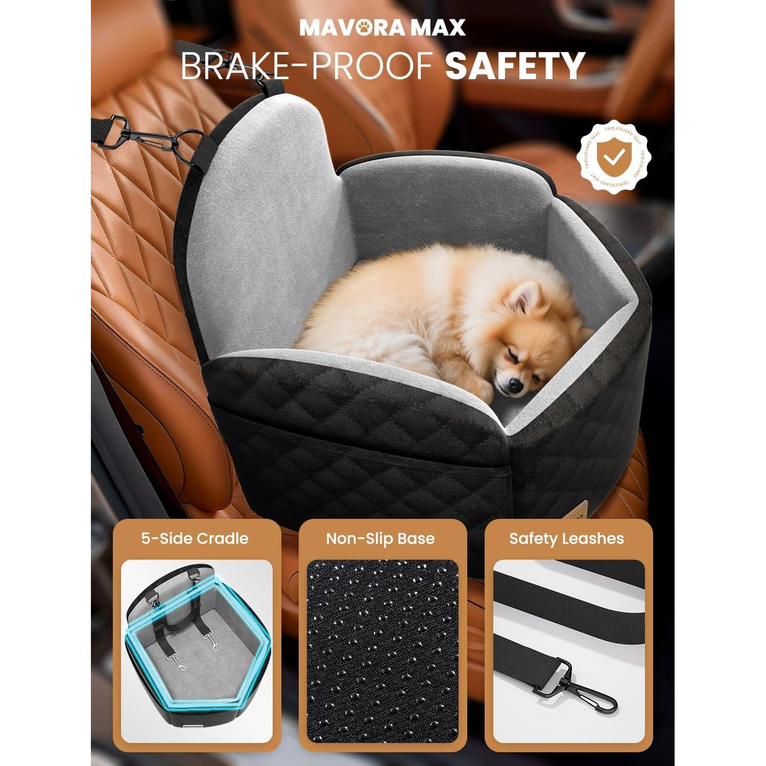 Asiento Elevador para Perros Mavora Max B-G Negro/Gris 49.5cm