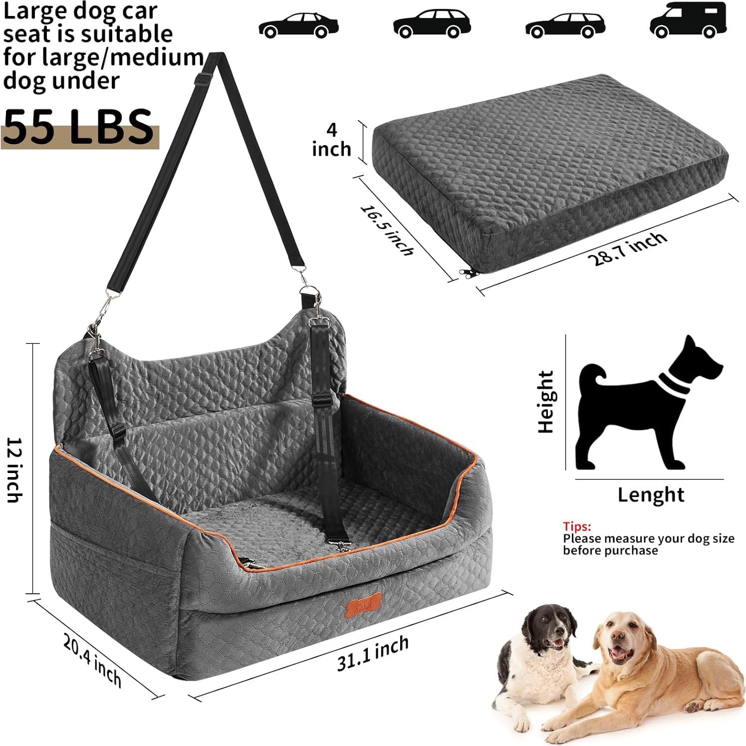 Asiento Elevador para Perros EUHAMS - Espuma Viscoelástica 79x51cm