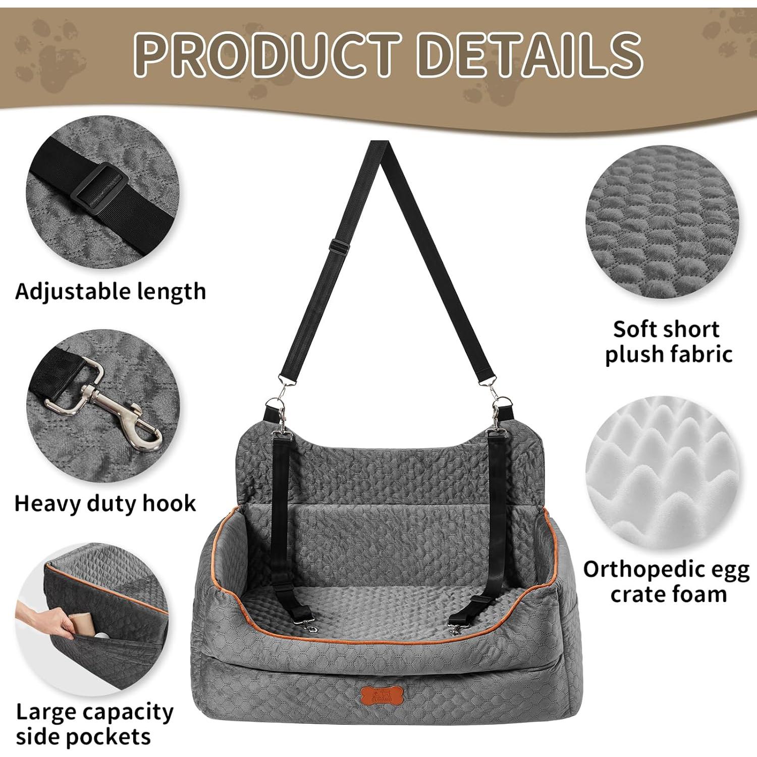 Asiento Elevador para Perros EUHAMS - Espuma Viscoelástica 79x51cm