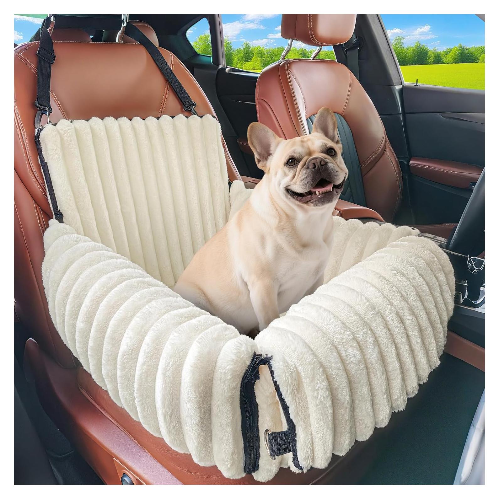 Asiento de Coche para Perros MIXJOY 6-en-1 Beige hasta 11.34 kg