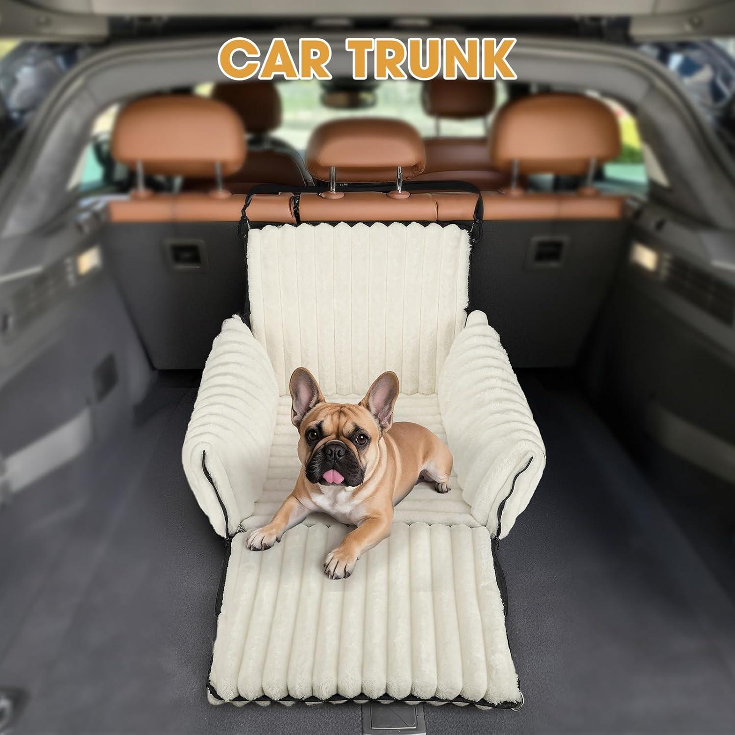 Asiento de Coche para Perros MIXJOY 6-en-1 Beige hasta 11.34 kg