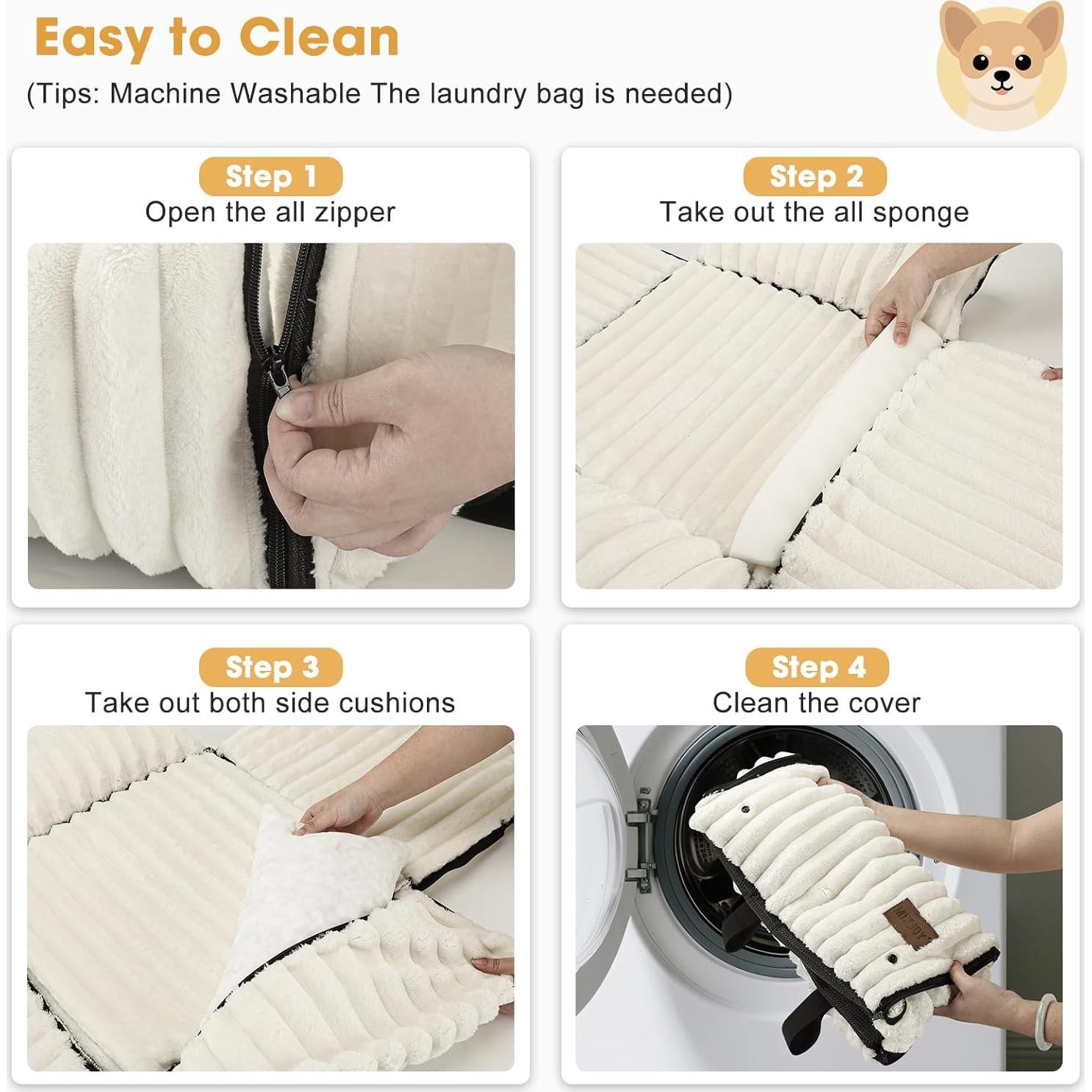 Asiento de Coche para Perros MIXJOY 6-en-1 Beige hasta 11.34 kg