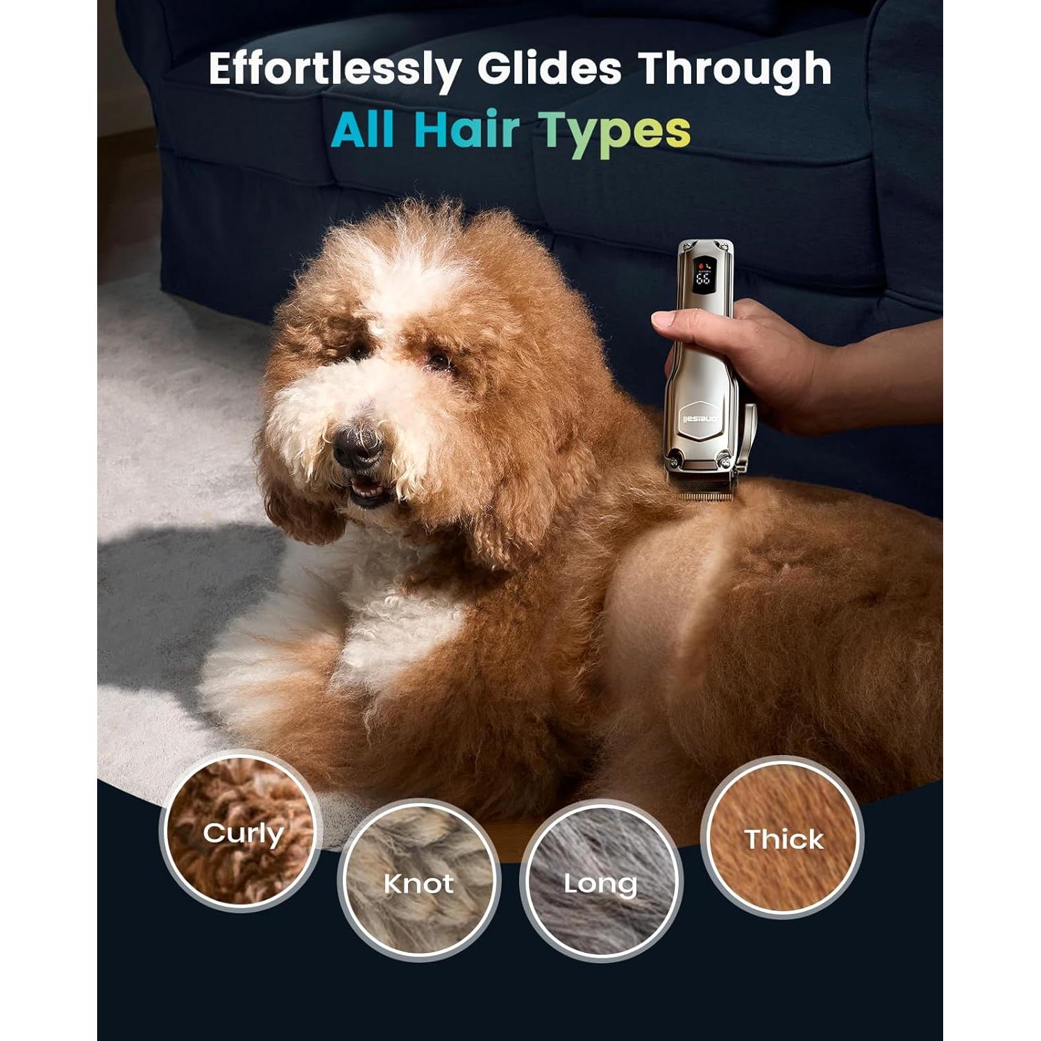 Cortapelos para Perros oneisall PC18 Inalámbrico Bajo Ruido