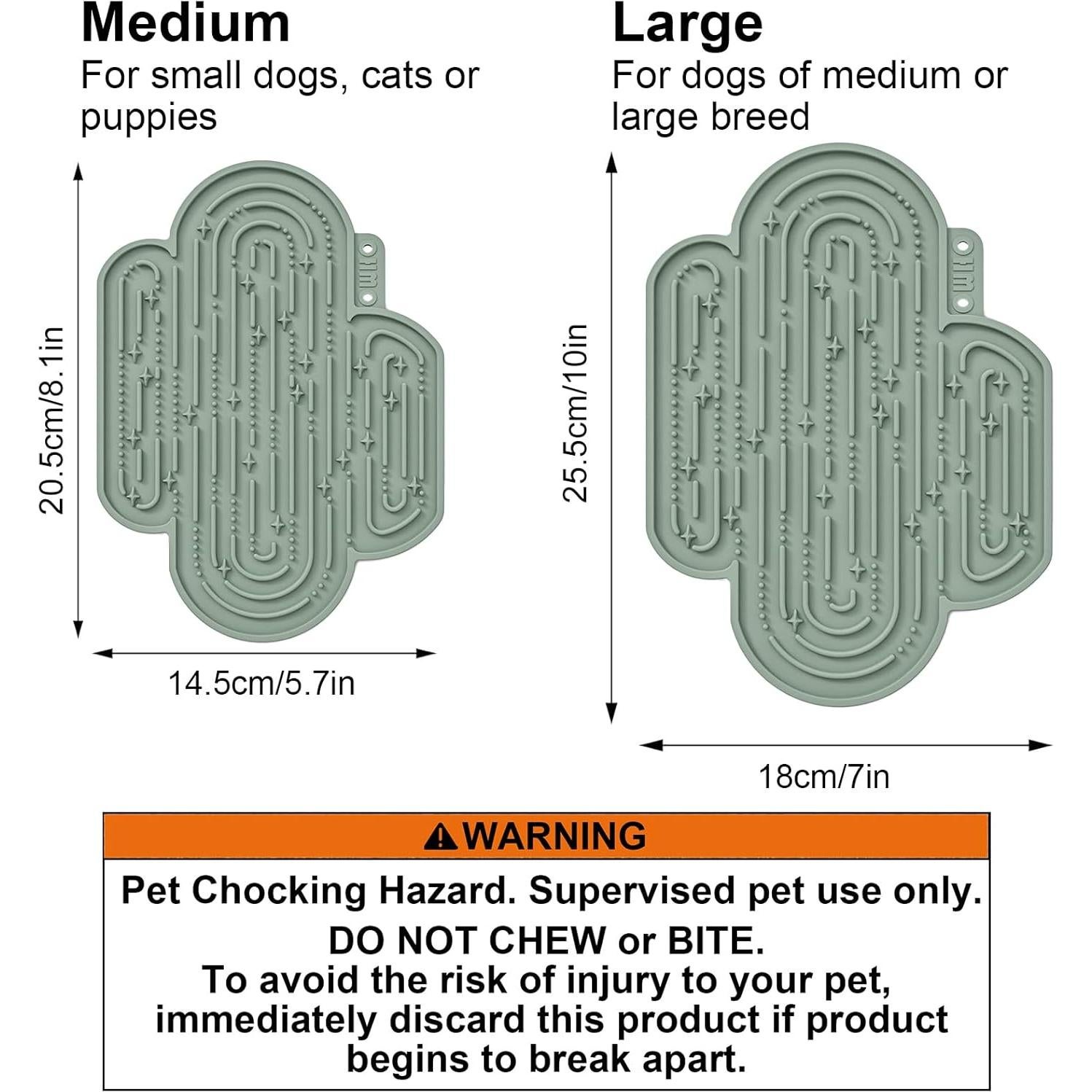 Mat de Lamer OHMO Grande para Perros y Gatos - Diseño Cactus