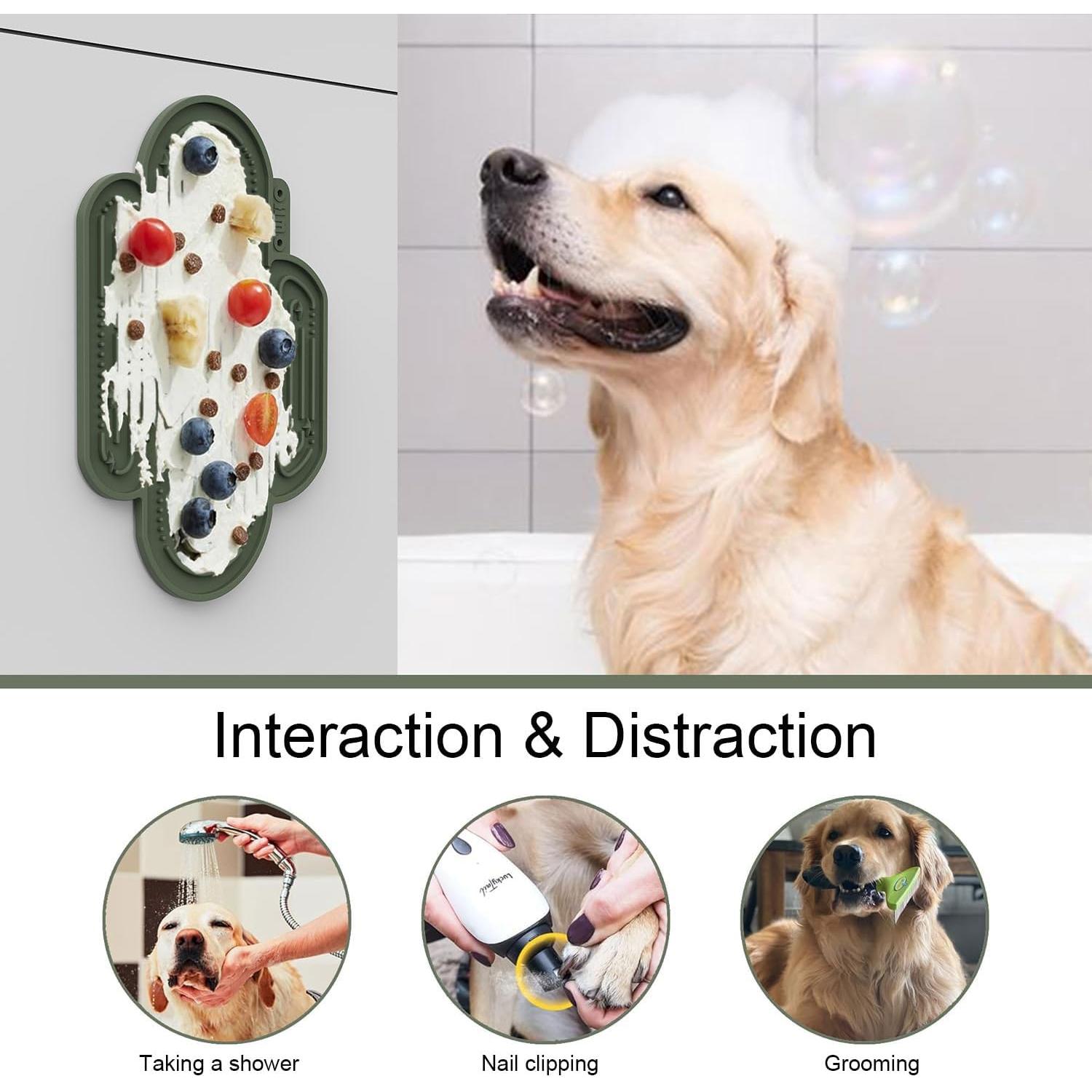 Mat de Lamer OHMO Grande para Perros y Gatos - Diseño Cactus