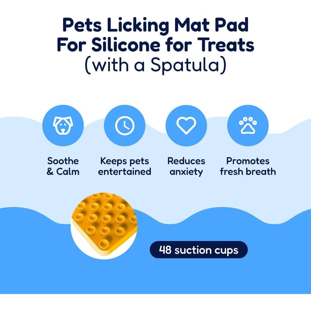 Alfombrilla de Lamer PAWMERCE para Gatos y Perros - Silicona Naranja