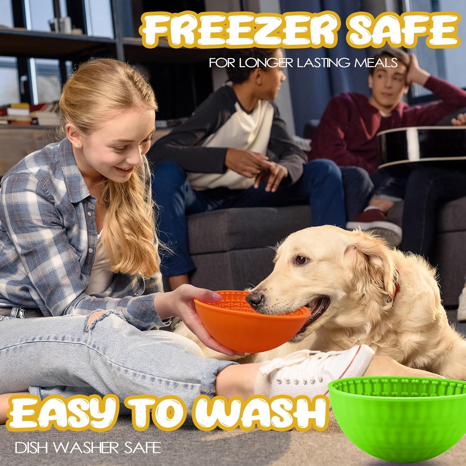 Tazones de Lamer para Perros Patelai - 2 Pcs Silicona 16.5cm