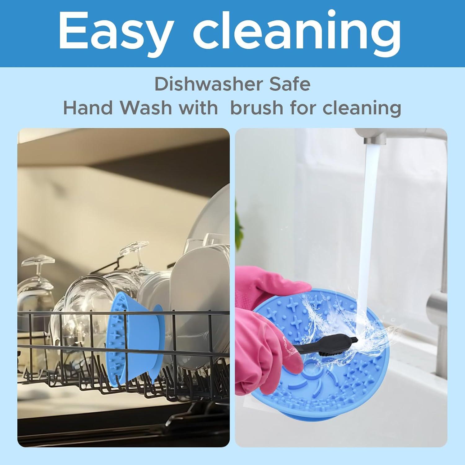 Tazón de Lamer para Perros BZERGTT MSW Azul Antideslizante