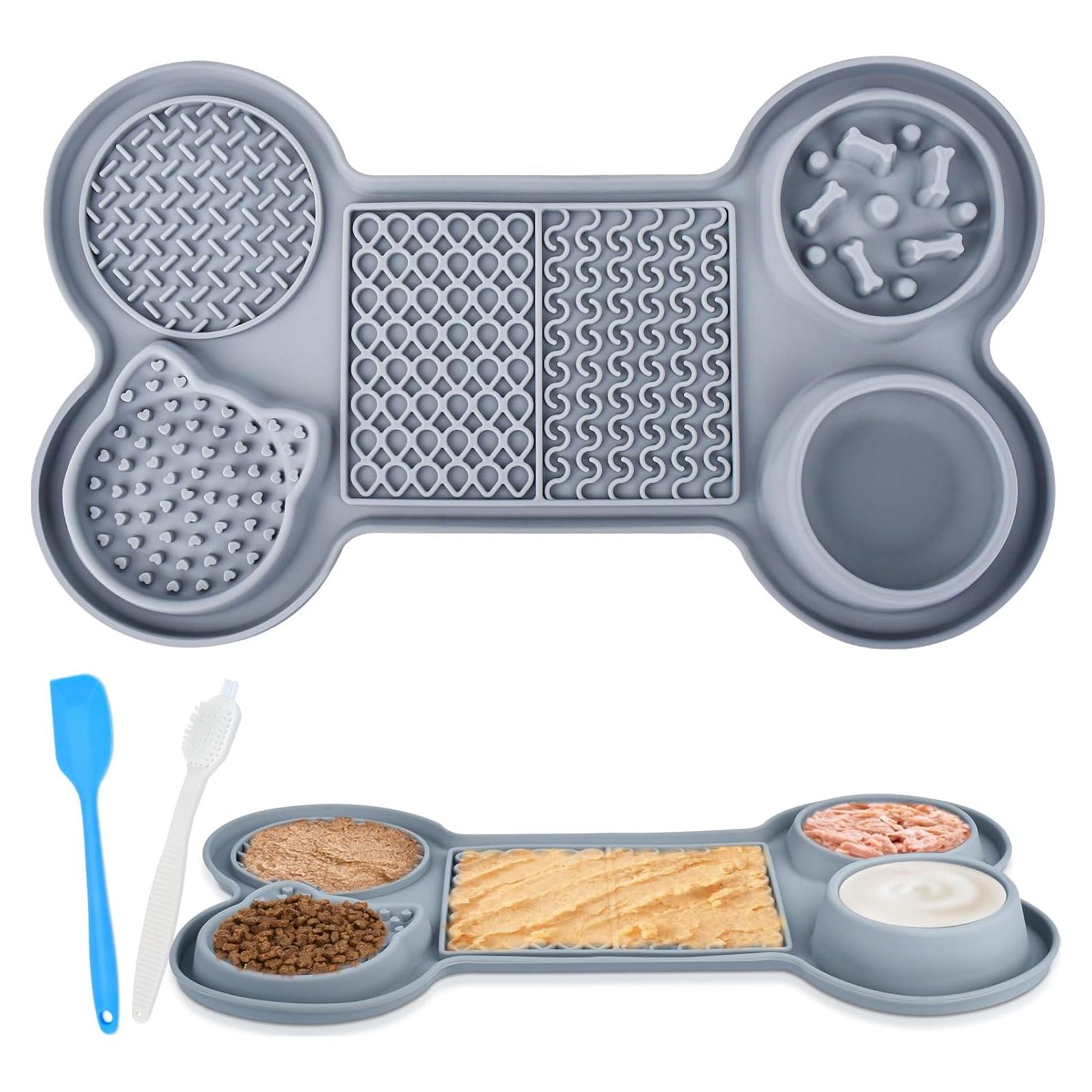 Alfombrilla de Lamer para Perros Swihorab 6-en-1 Gris