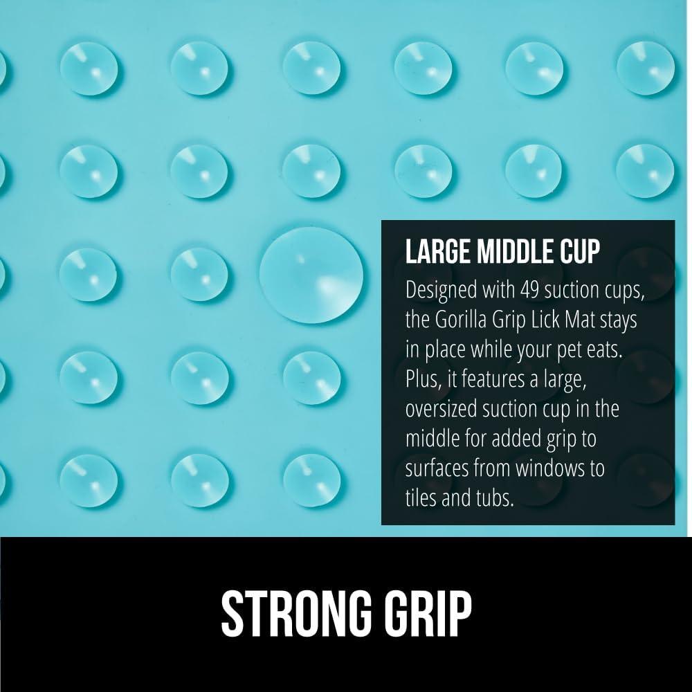Mate de Lamido Gorilla Grip para Perros y Gatos - 2 Paquete, Silicona BPA Free