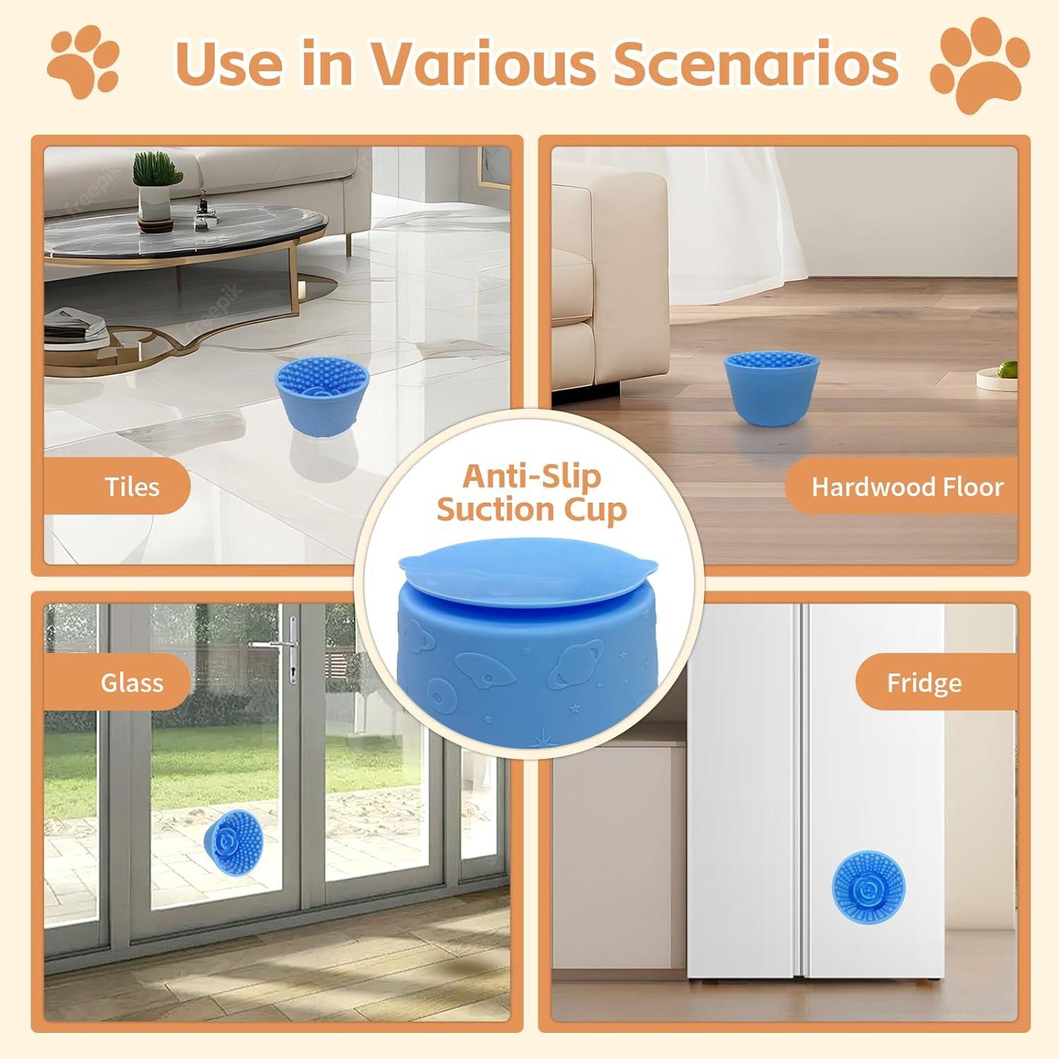 Tazón Antiahogo de Silicona SmartTail para Perros Pequeños - Azul Claro