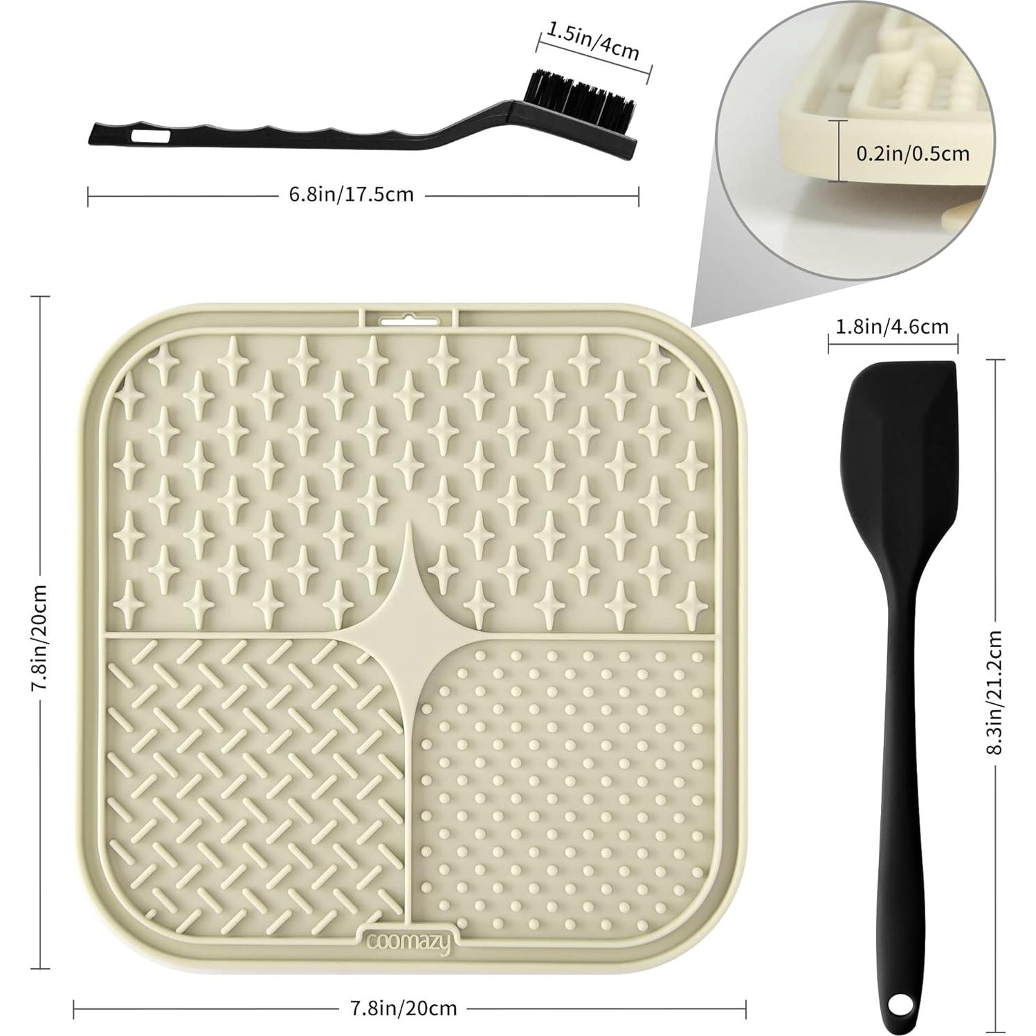 Alfombrilla de Lamido Coomazy para Perros y Gatos, Antideslizante, 2 Paquetes