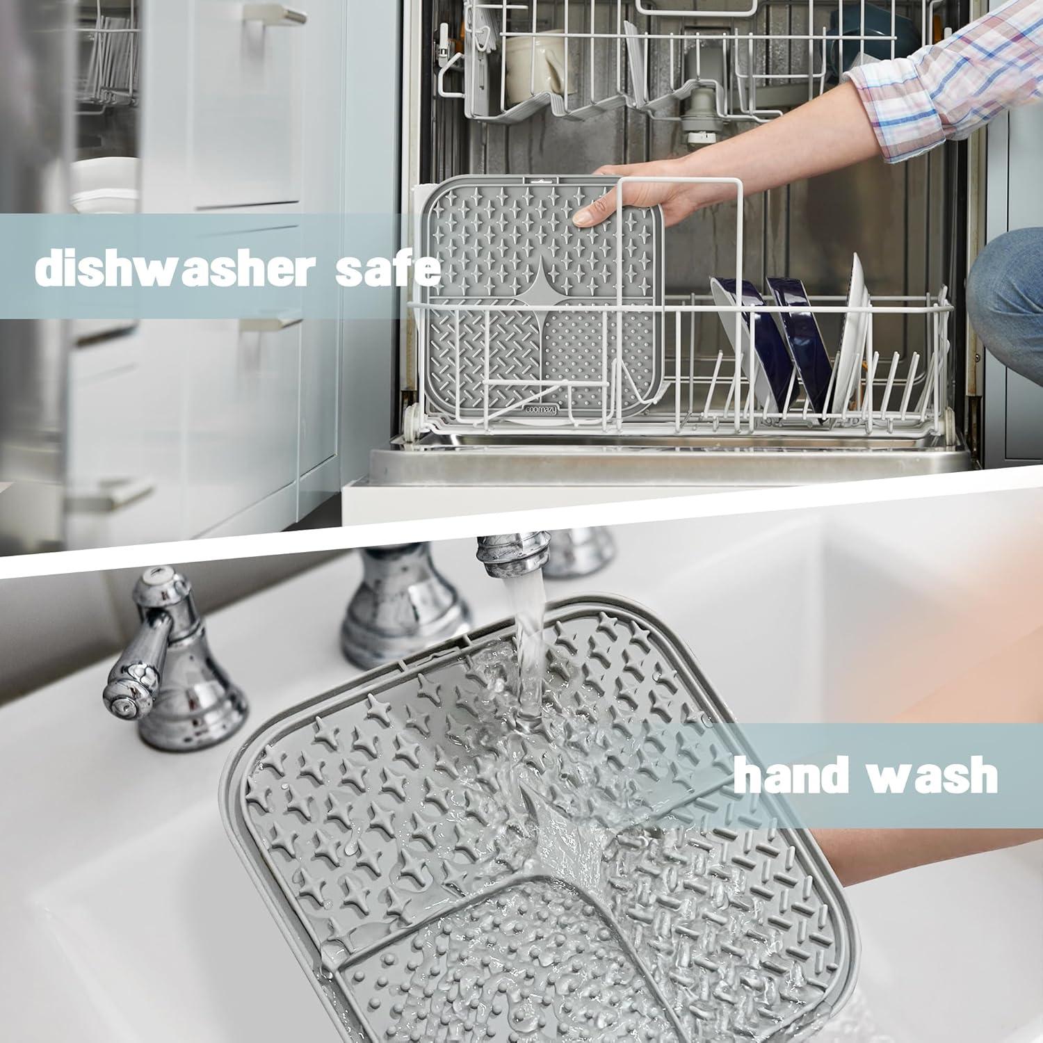 Alfombrilla de Lamido Coomazy para Perros y Gatos, Antideslizante, 2 Paquetes