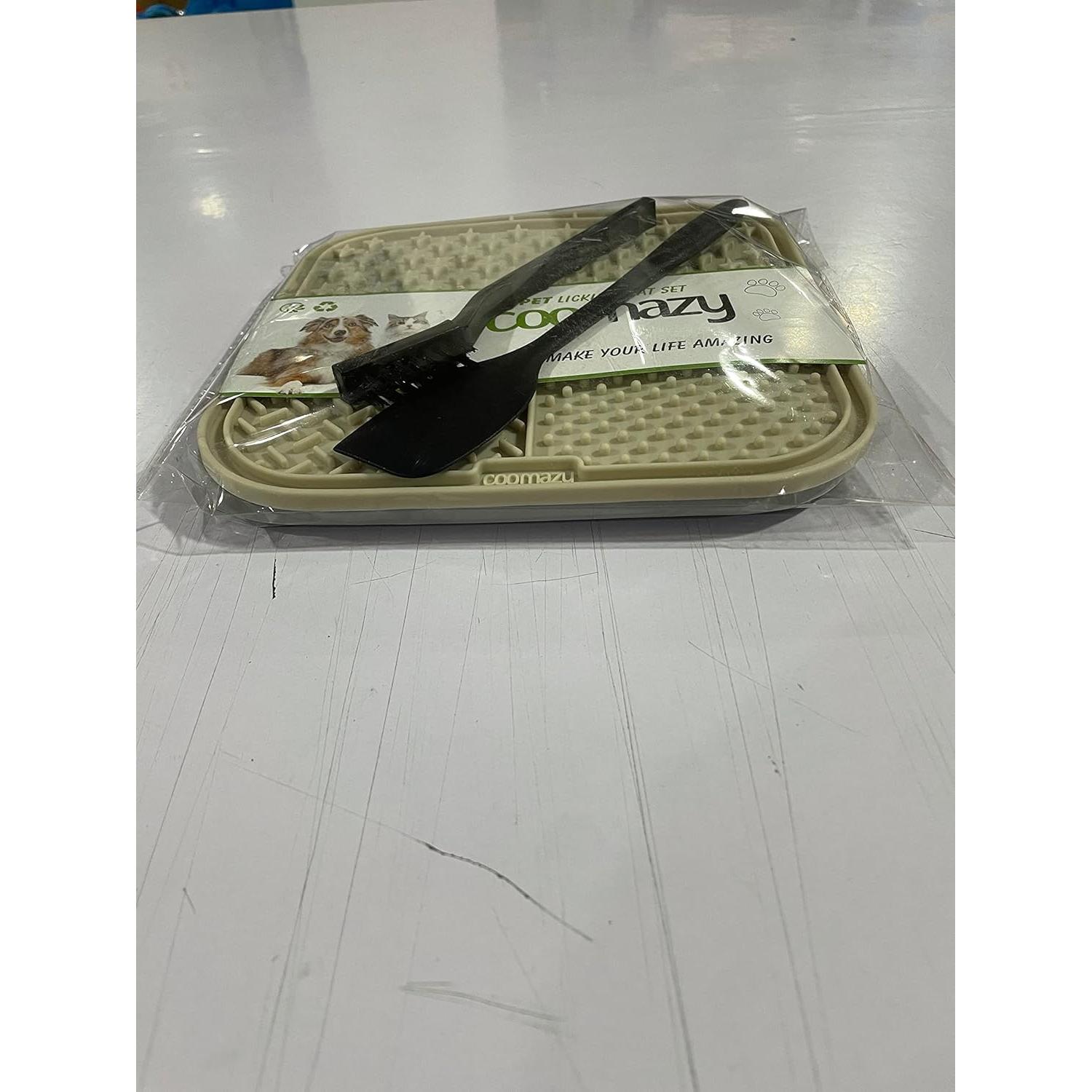 Alfombrilla de Lamido Coomazy para Perros y Gatos, Antideslizante, 2 Paquetes