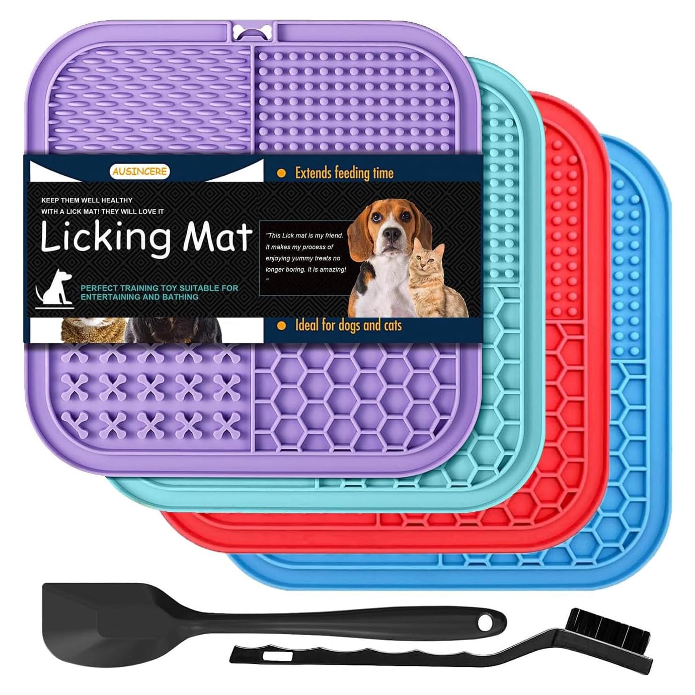 Alfombrilla de Lamer Ausin 20cm para Perros y Gatos 4Pack