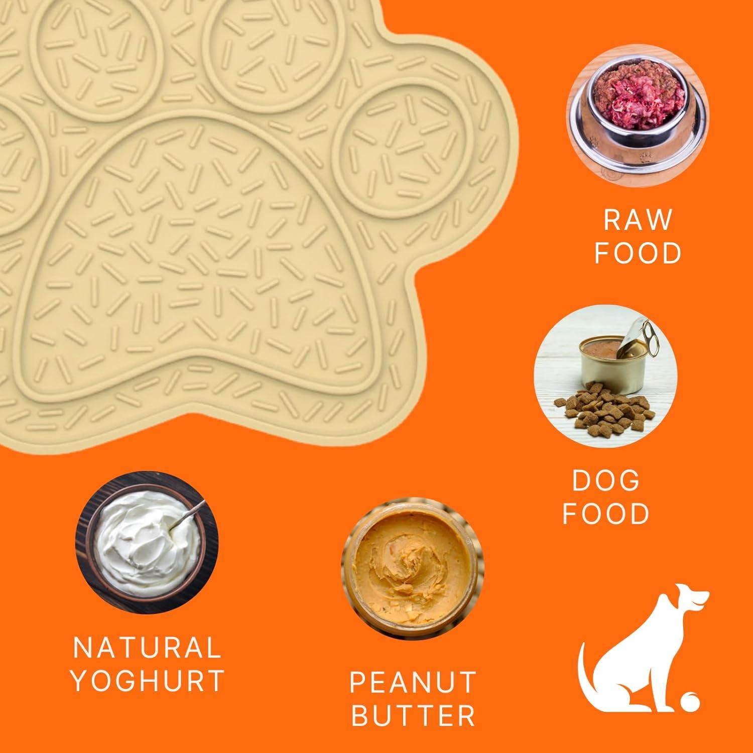 Tapete Lick DOOGUES para Perros - Alimentación Lenta Beige