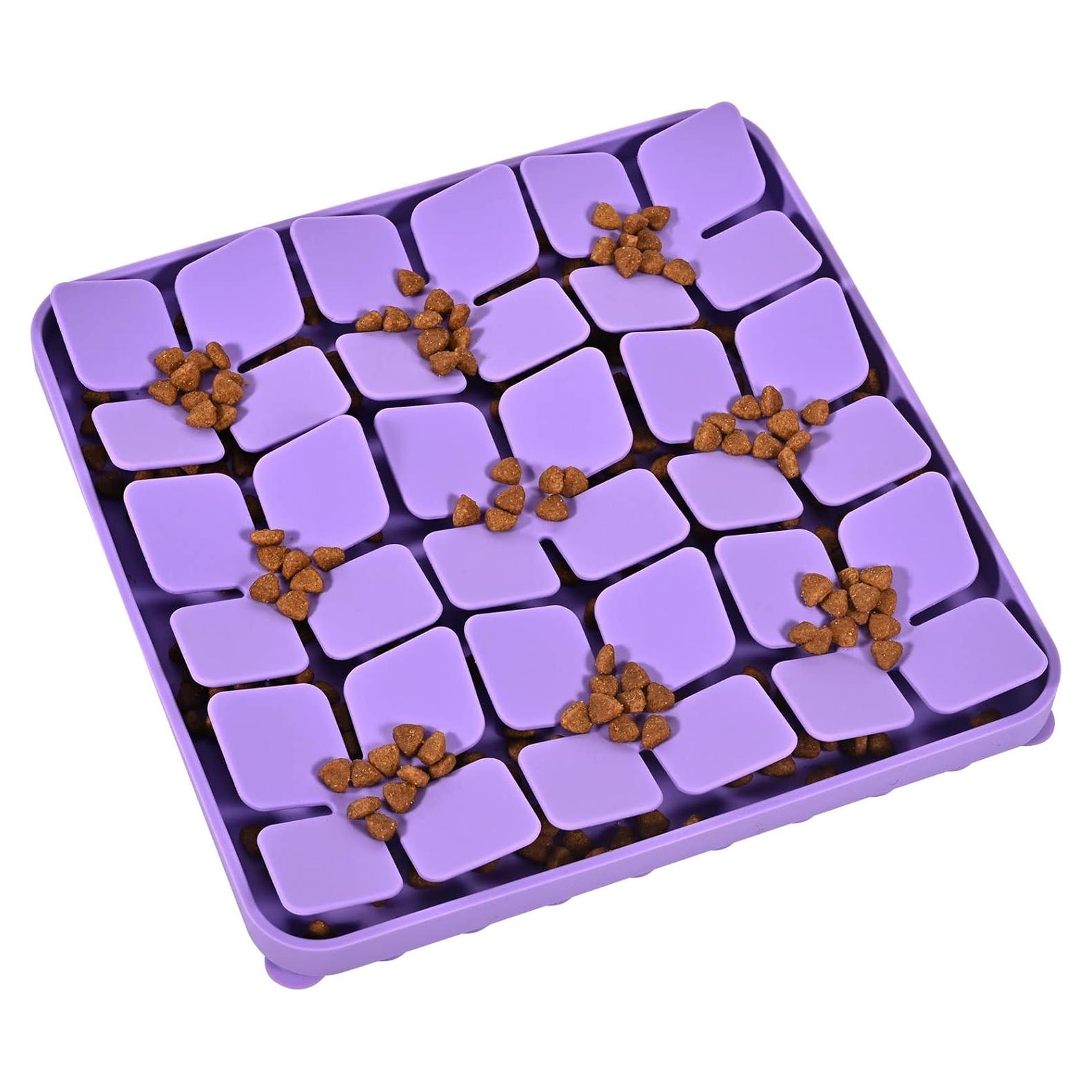 Alfombra de Olfateo de Silicona OurMiao 20.5cm Púrpura